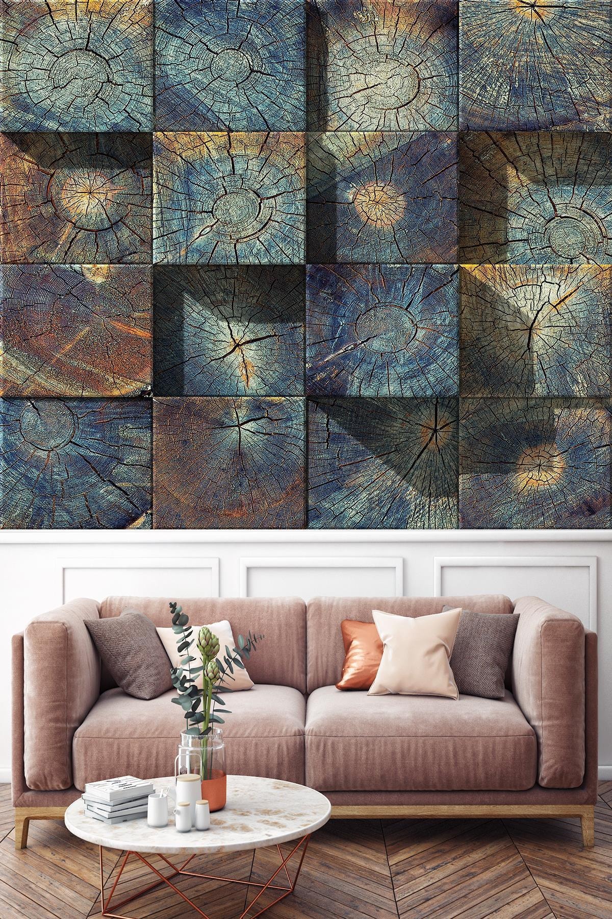 Cici Wallpaper 3D Ahşap Duvar Kağıdı Poster