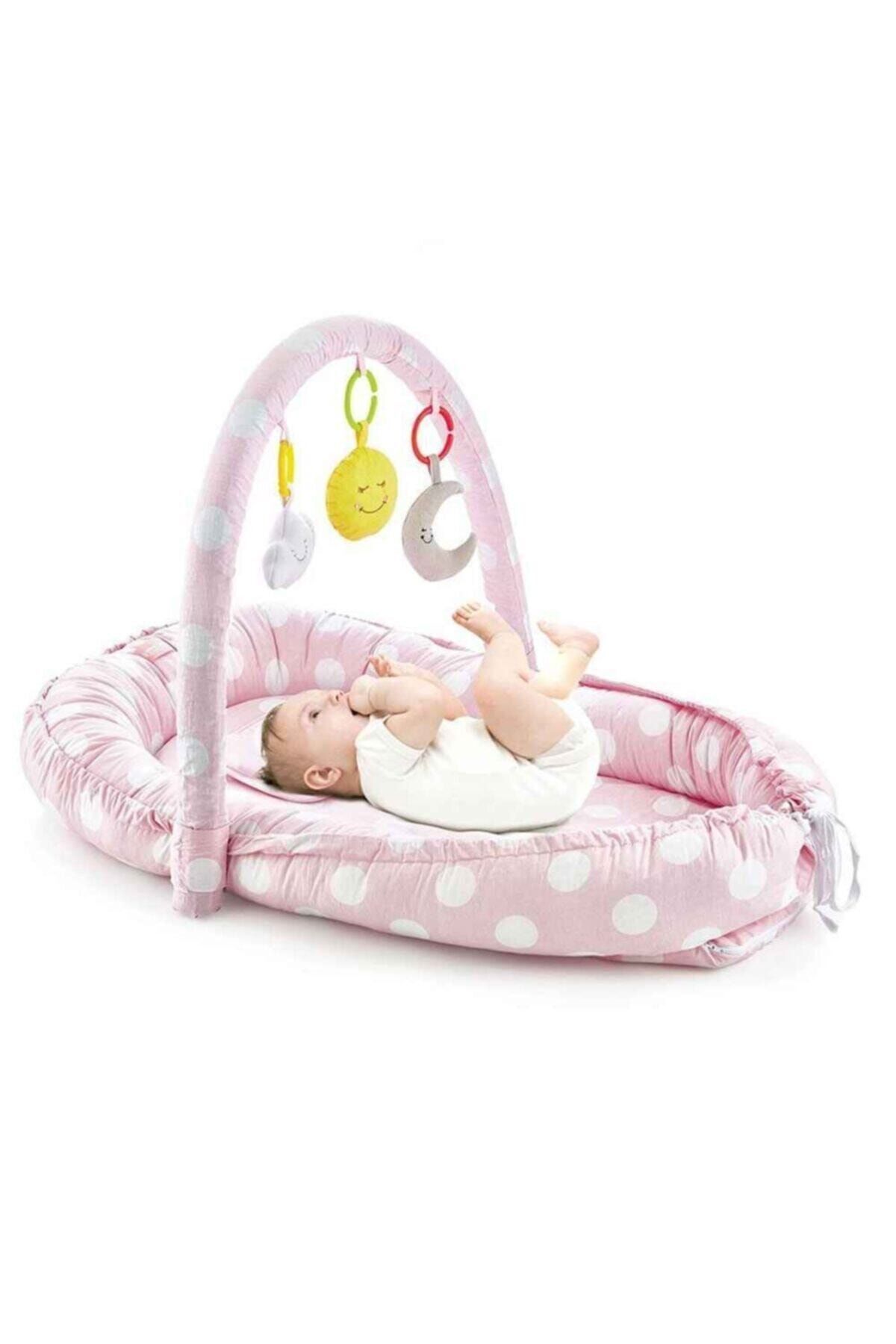 Babyjem Oyuncaklı Anne Baba Yanı Yatağı Pembe