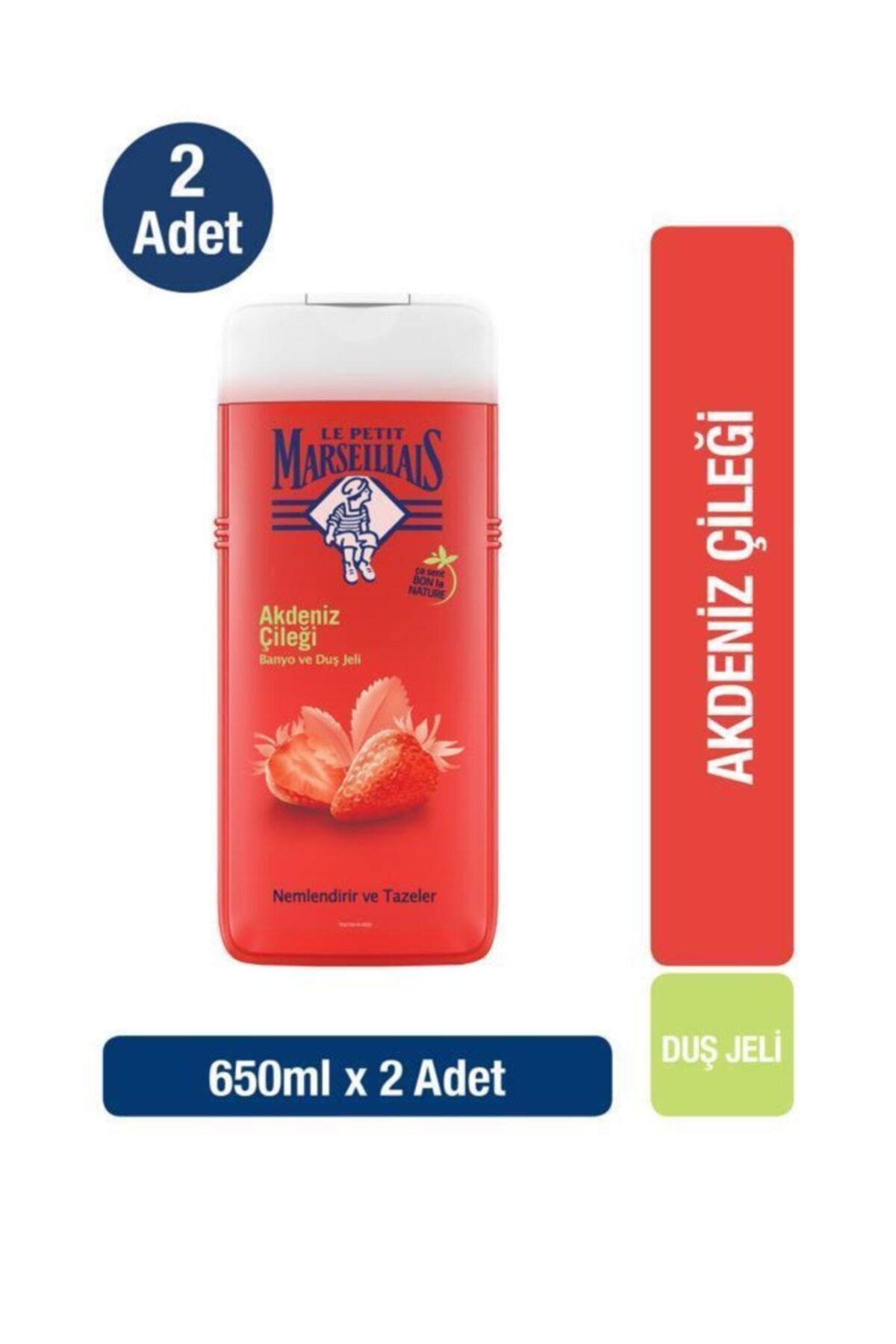 Le Petit Marseillais Duş Jeli Akdeniz Çileği 650 ml X 2