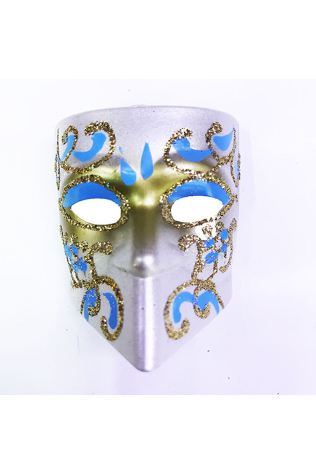 Bs İthalat Yeşil Renk İşlemeli Seramik Malzeme Tam Yüz Venedik Magnet 4x5 cm