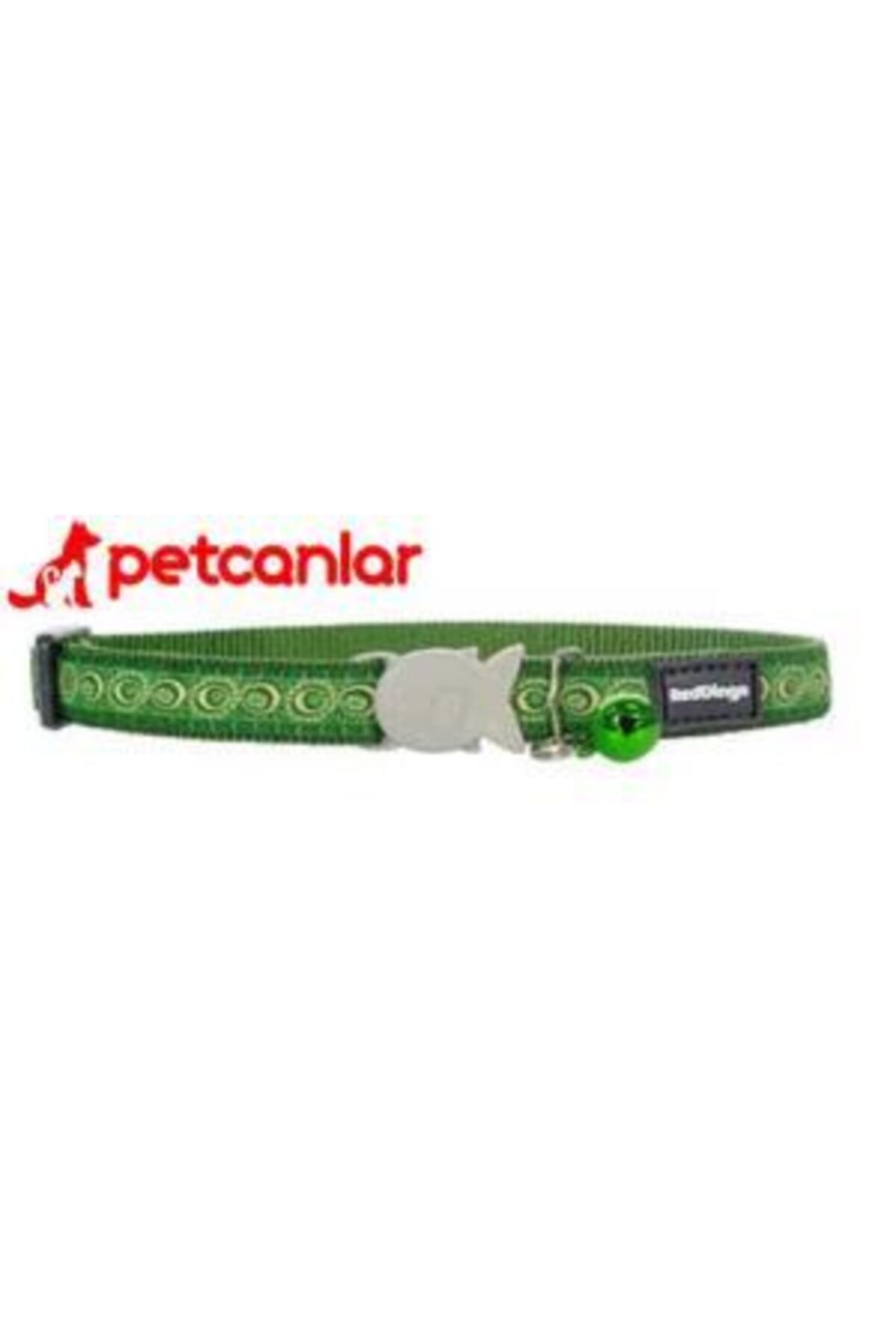RedDingo Red Dingo Cosmos Desenli Zilli Kedi Boyun Tasması Yeşil 12 Mm