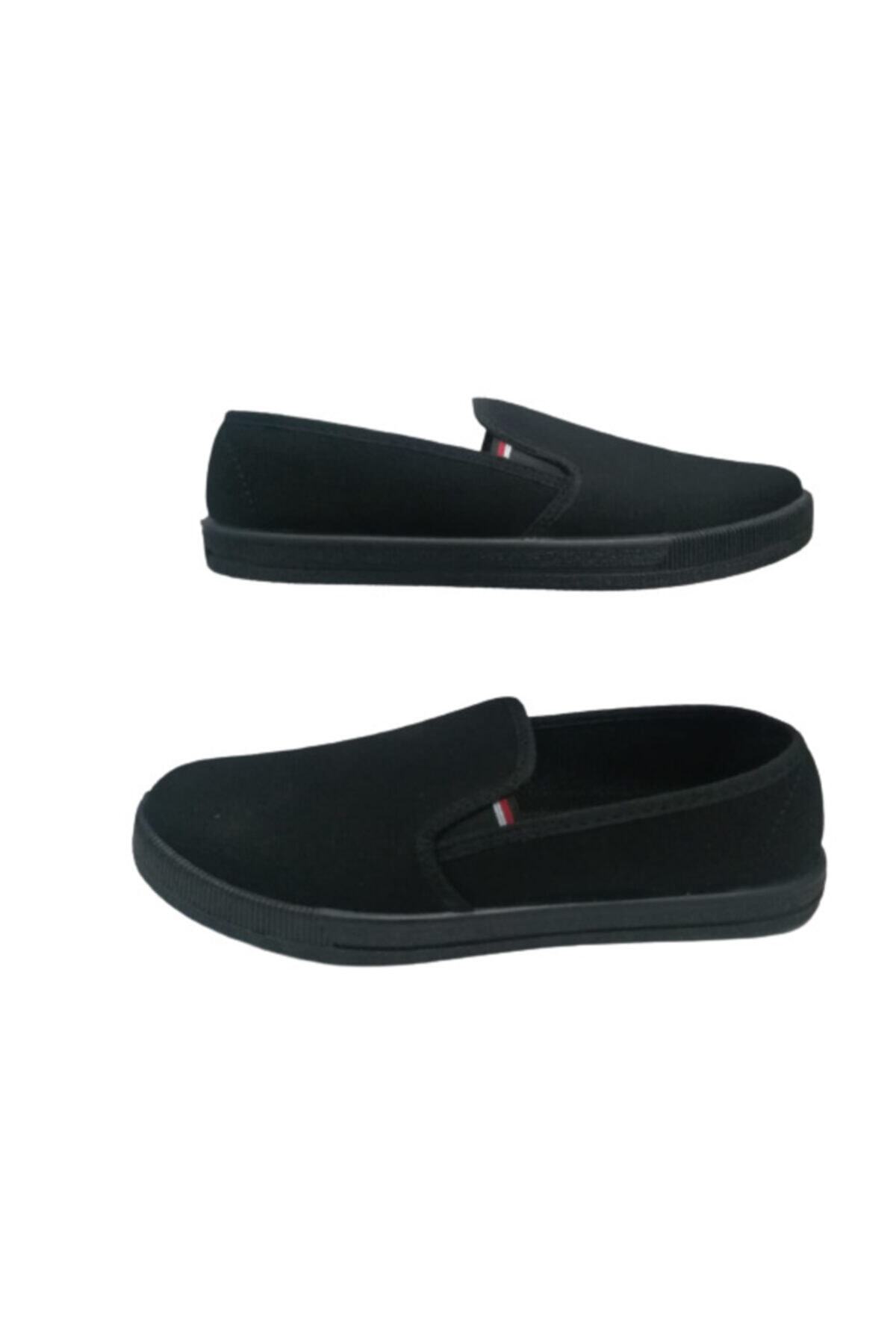 Emek E045-01 Unisex Siyah Keten Ayakkabı