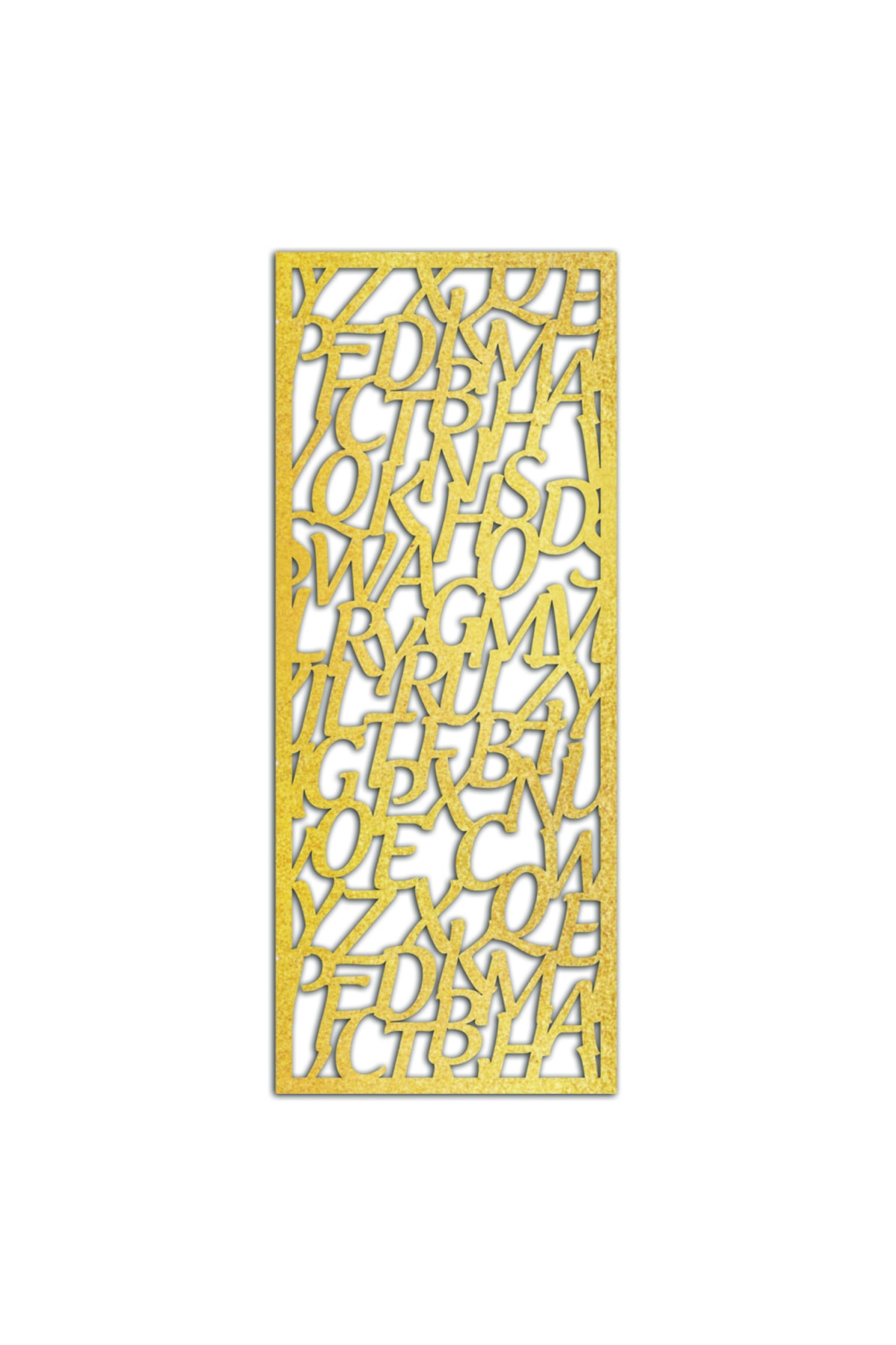 Liar Dekor Liar Ahşap Seperatör (Paravan) - KSP-01 - (10 mm) - (69 cm x 139 cm) - (Gold)