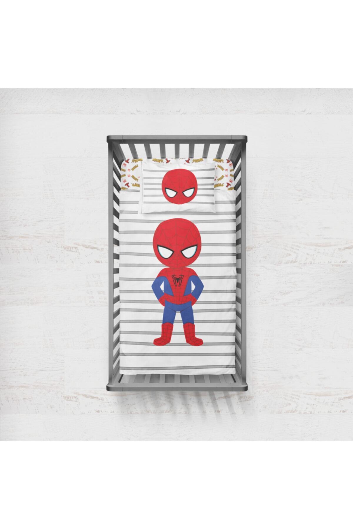 Neym Design Örümcek Adam Bebek Boy Pamuk Saten Nevresim Takımı