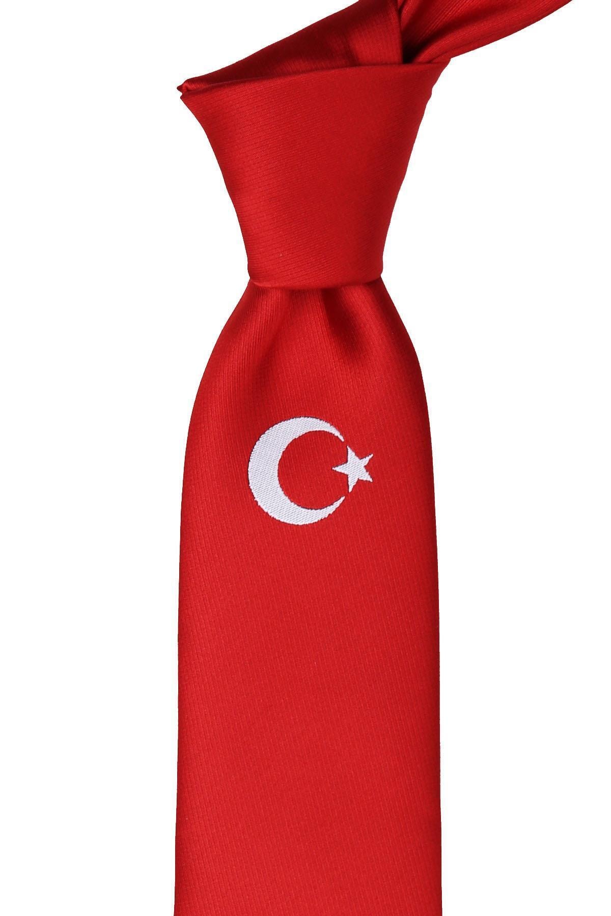 La Pescara Ay Yıldızlı Türk Bayrağı Kravatı TR63