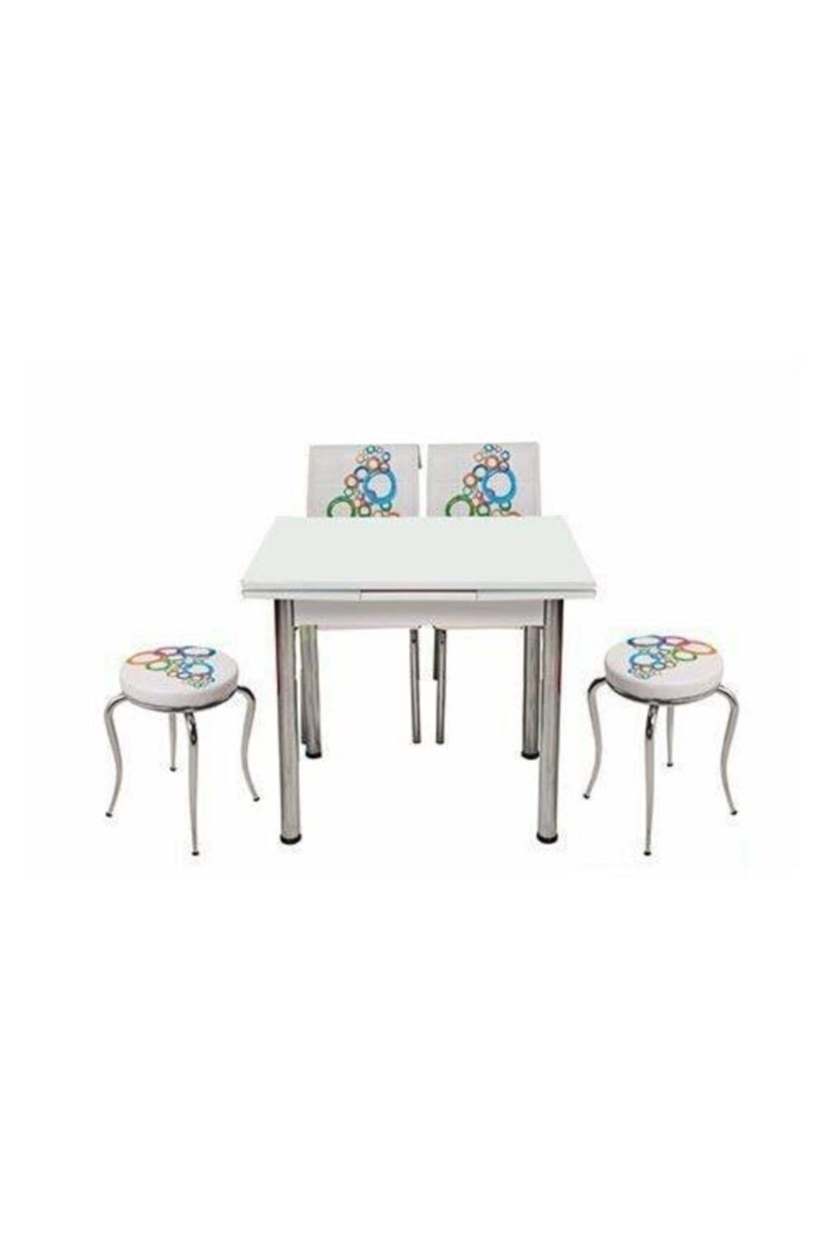 evistro ahsap mutfak masa takimi 2 sandalye 2 tabure 60x90 cm fiyati yorumlari trendyol