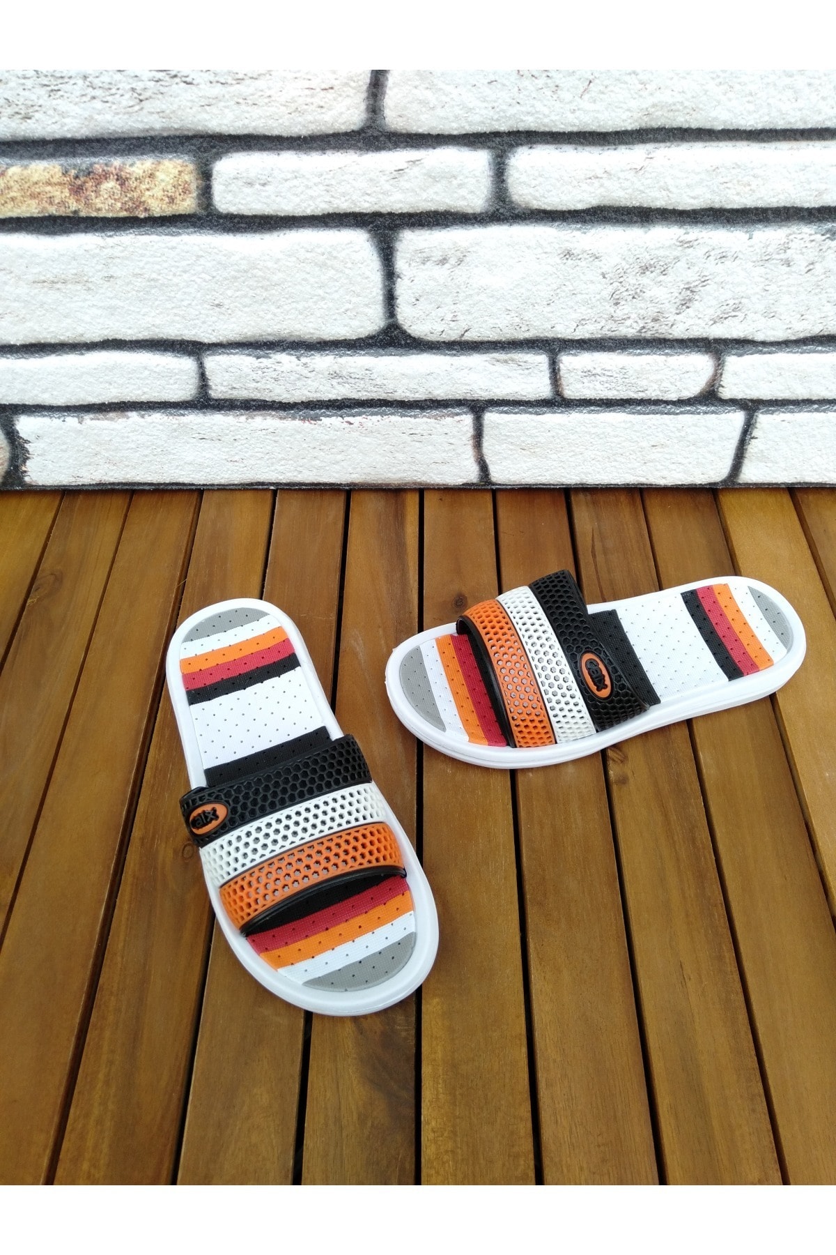 Calx Siyah Kaydırmaz Taban Anatomik Havuz Banyo Tuvalet Terlik