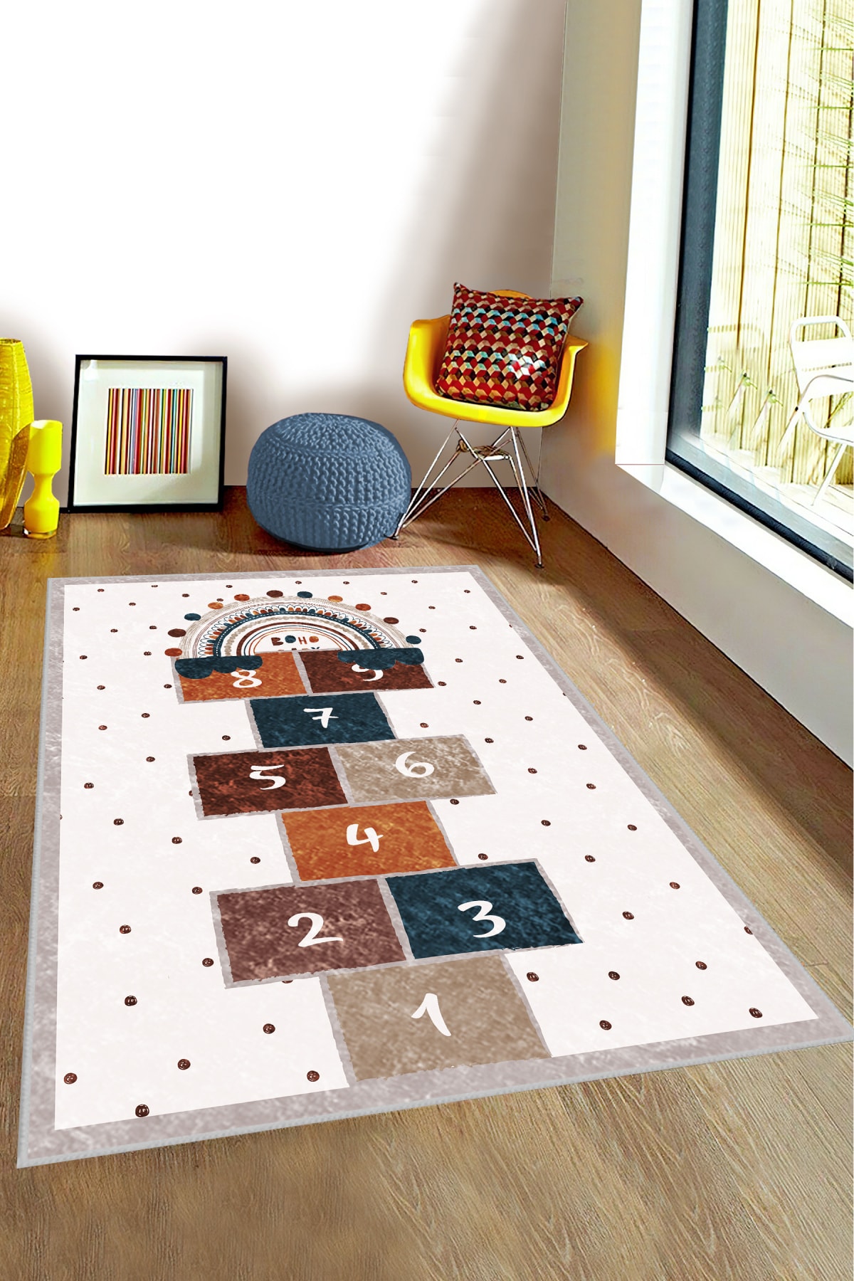 Bebişim Halı Bebişim Seksekli Bi128 Çocuk Odası Oyun Halısı
