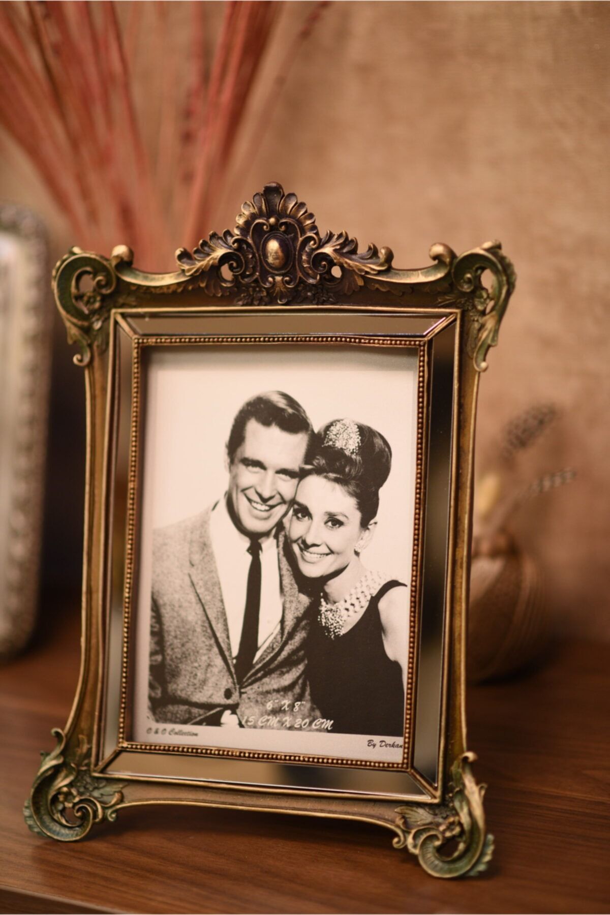 studyosercan2 Fotoğraf Çerçevesi 15x21 Eskitme Vişne Yeşil Aynalı 1.sınıf Polyester Ürün