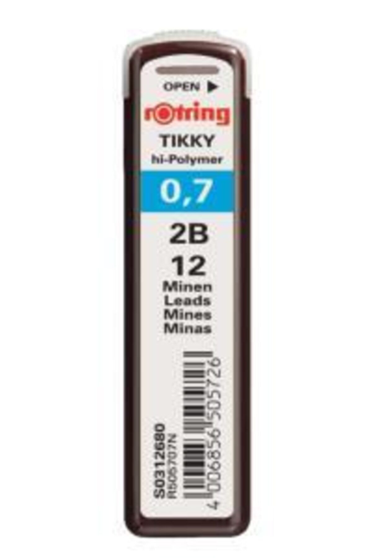 Rotring Hi-polymer (2b) Kurşun Kalem Ucu (versatil Kalem Ucu, Min) 0.7 Mm (1 Paket=10 Tüp) S0231230