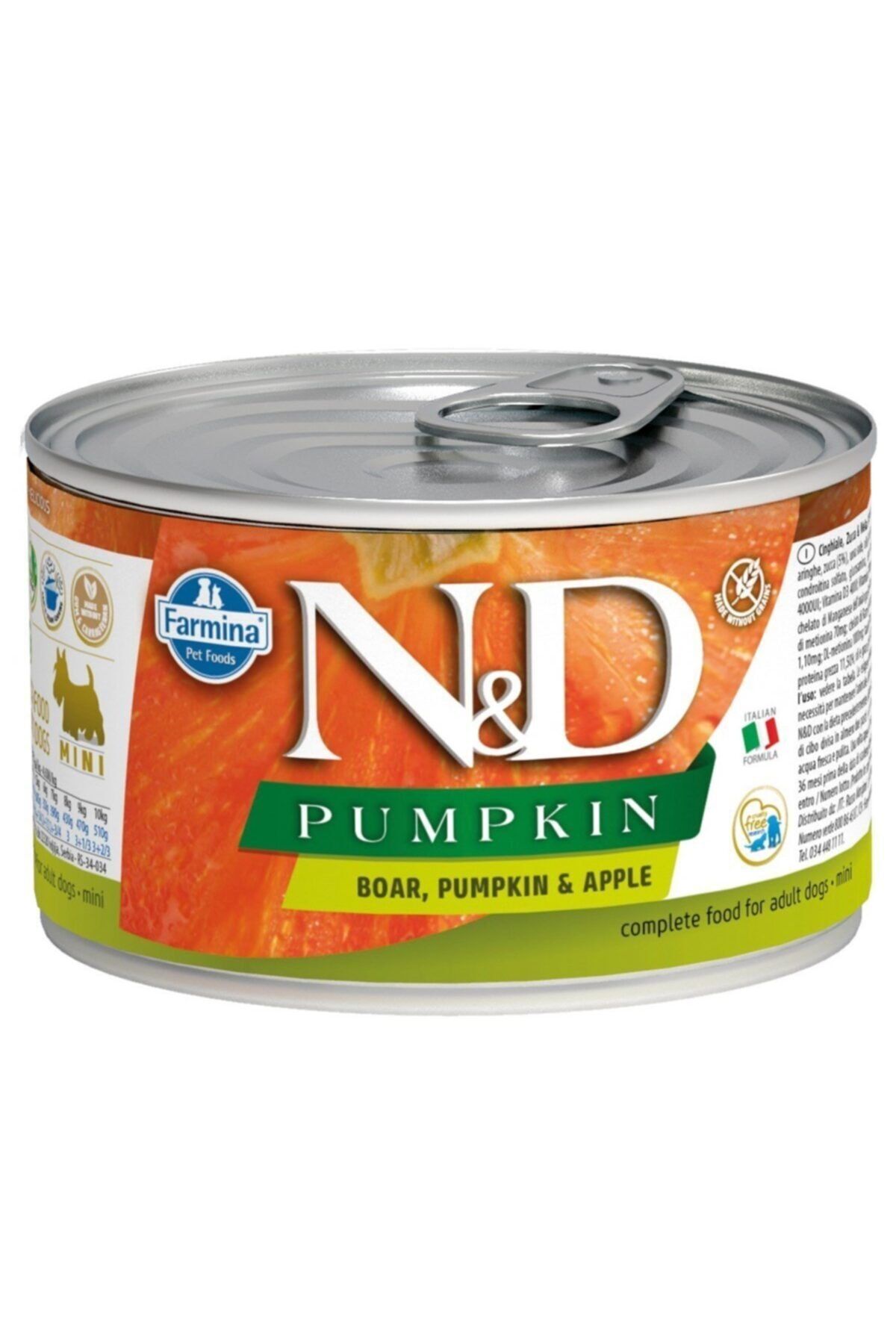N&D Mini Balkabaklı Yaban Domuzlu Köpek Konservesi 140 Gr