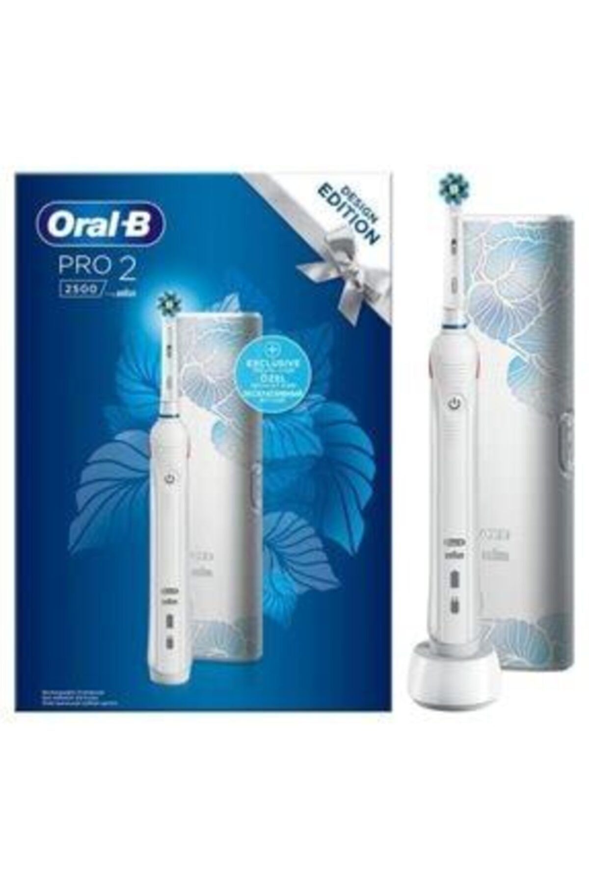 OralB Pro 2500 Cross Action Flora Blue Şarj Edilebilir Diş Fırçası +Seyahat Kabı 319276