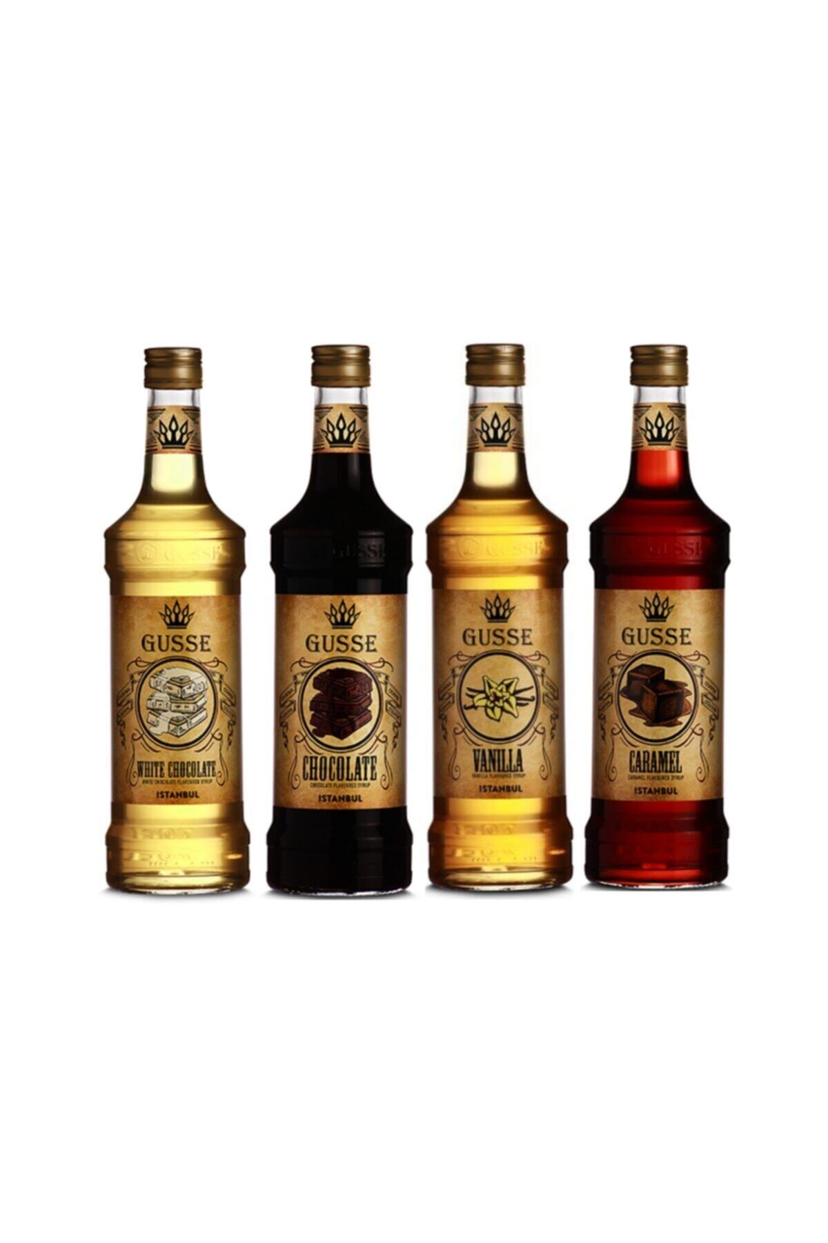 Gusse Çikolata-beyaz Çikolata Karamel-vanilya Kokteyl Şurubu 70 Cl 4 Adet