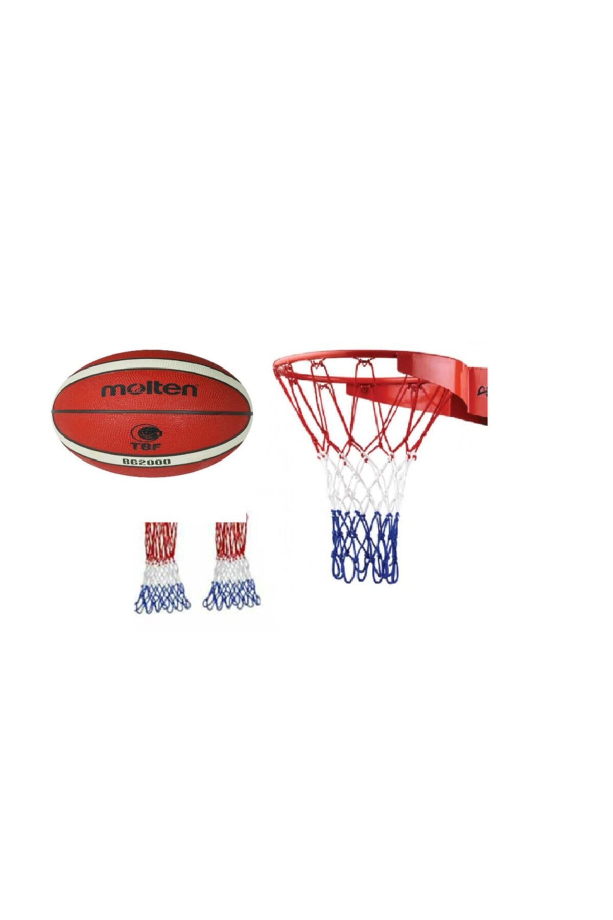 ÖZBEK Basketbol Çemberi - Basketbol Topu - Özel File Set