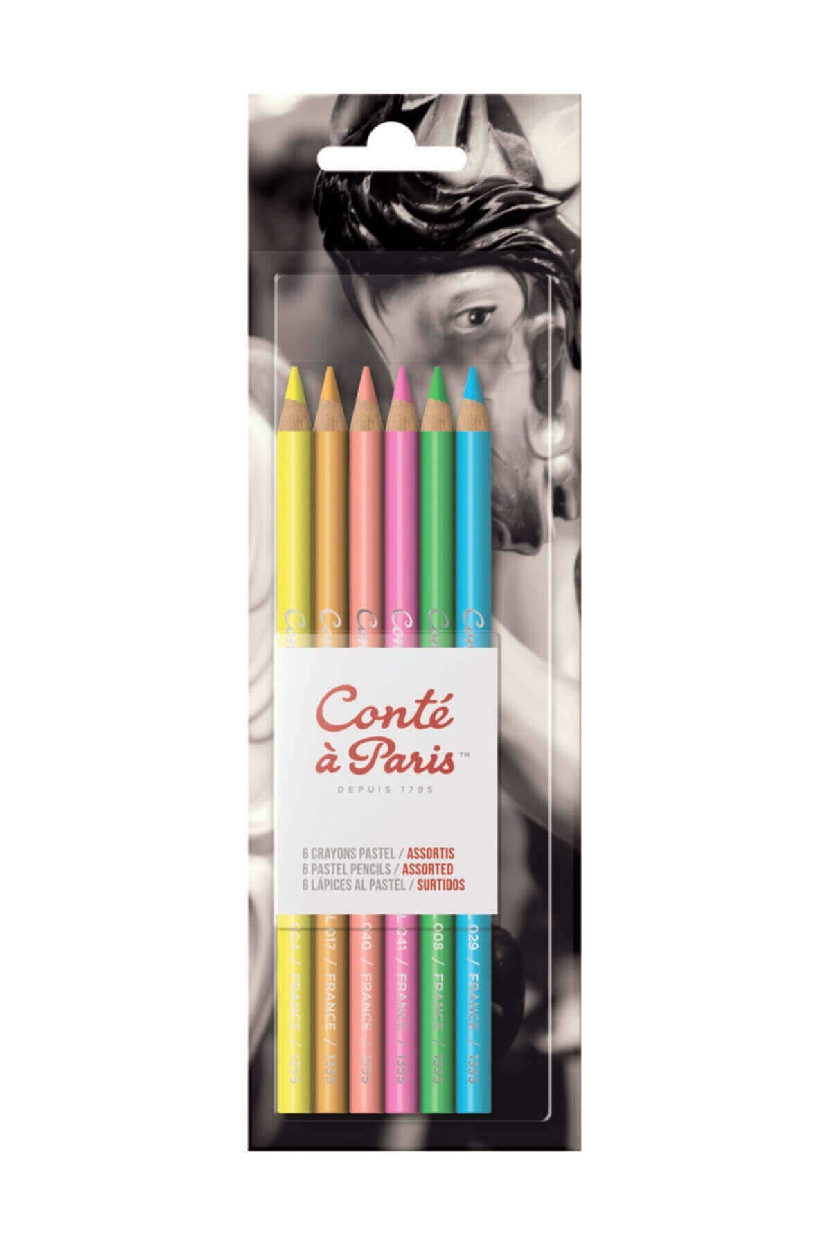 Conte a Paris Pastel Kalemleri 6'lı Karışık Renkler N:50114