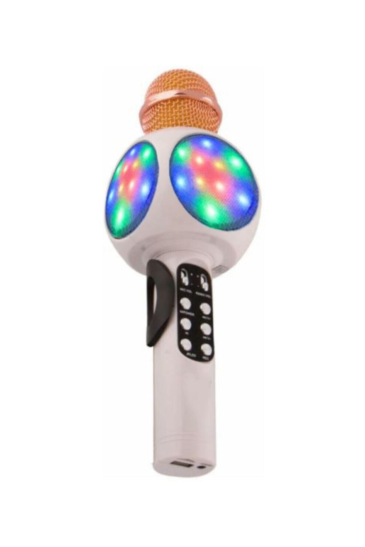 SIGHTZER Ws-1816 Ledli Karaoke Mikrofonu Beyaz