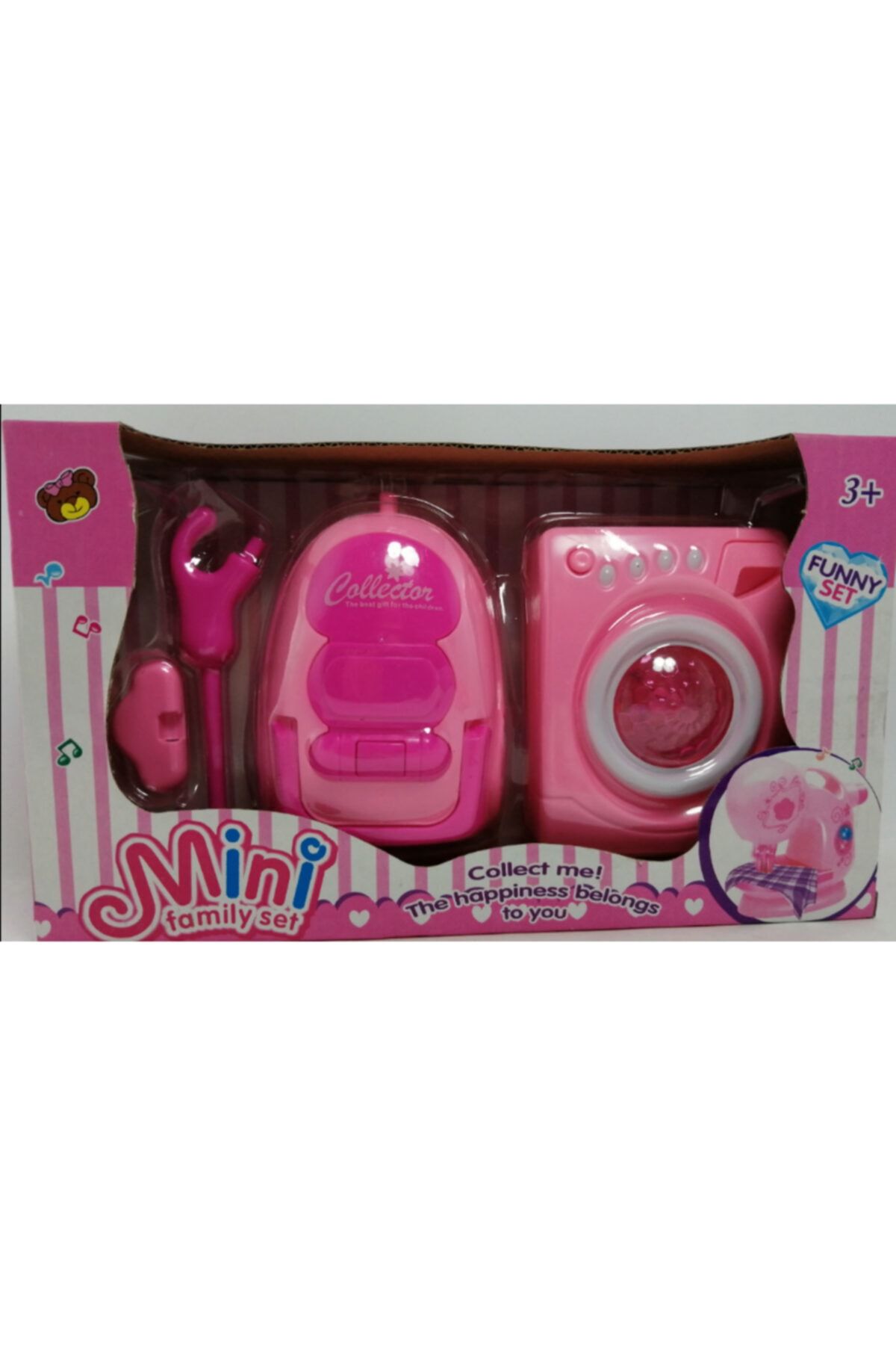 CanEm Oyuncak Mini Çamaşır Mak Ve Pilli Sübürge