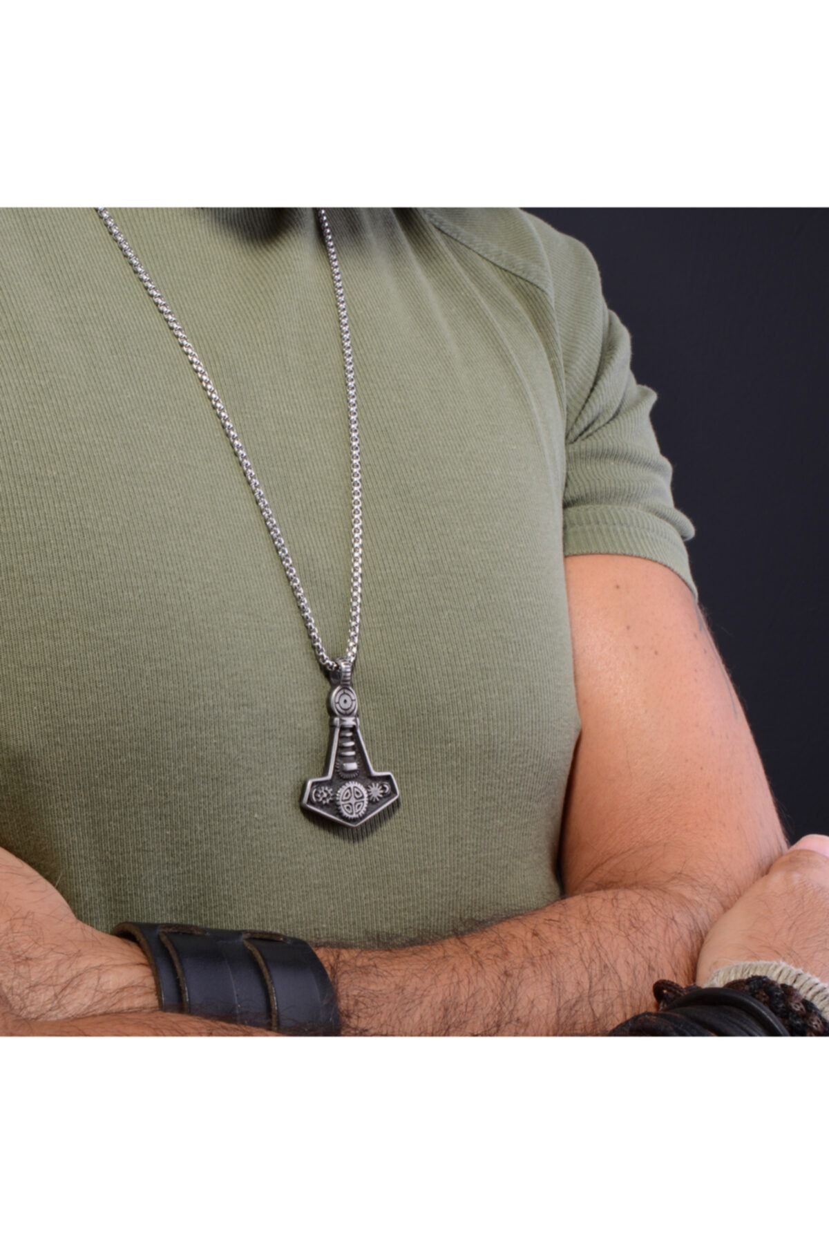 Tedz Collection Thor Mjolnir Çelik Kolye