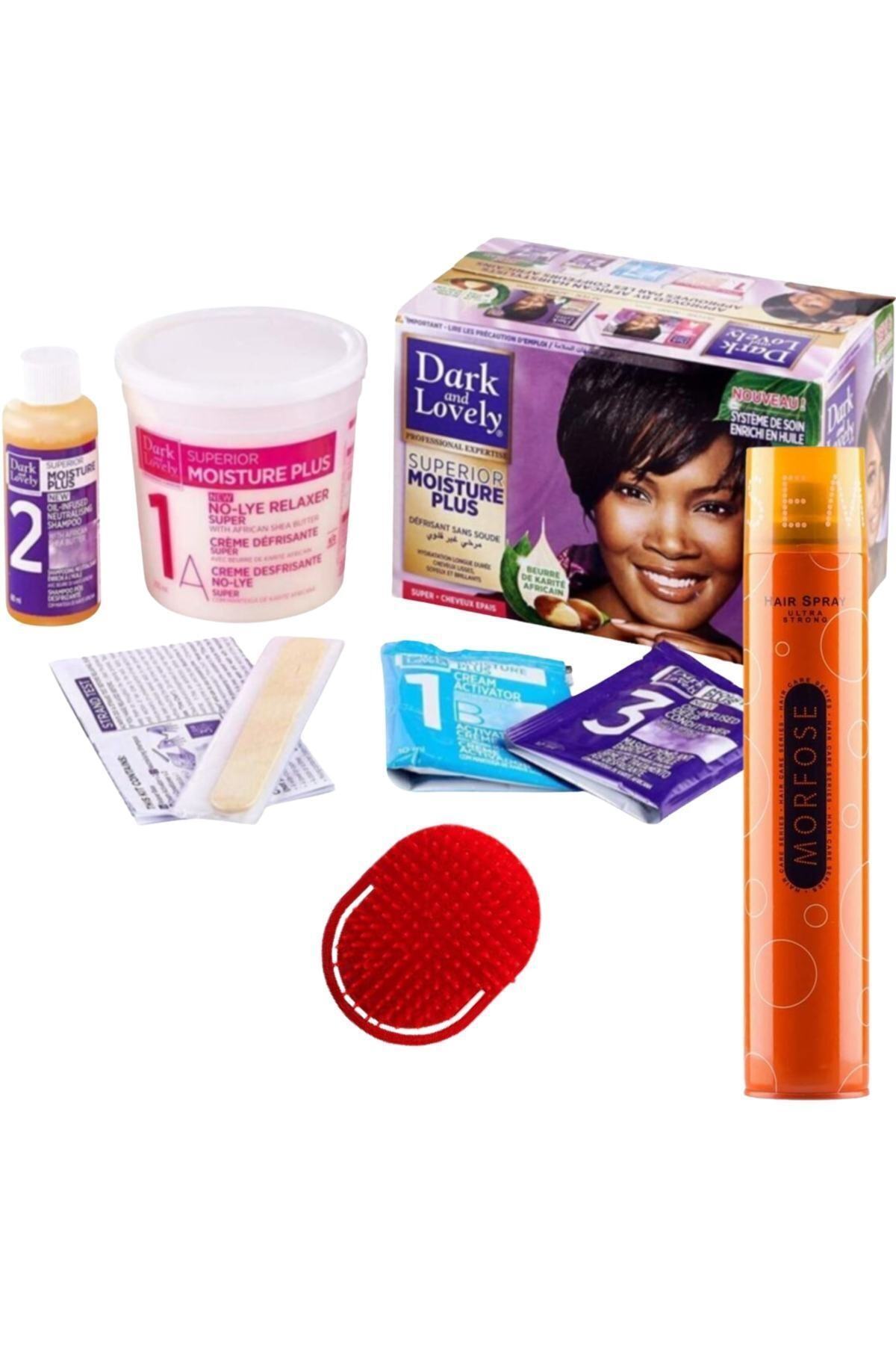 Dark & Lovely Dark And Lovely Super Kalıcı Saç Düzleştirici Krem Seti + Morfose Ultra Sert Saç Spreyi