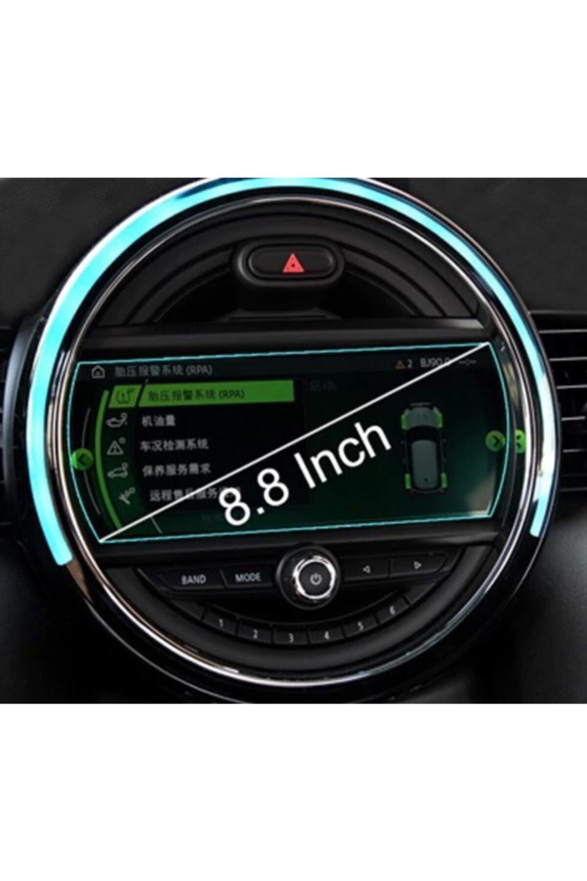 Techmaster Mini Cooper 8.8inç Navigasyon Gösterge Temperli Ekran Koruyucu