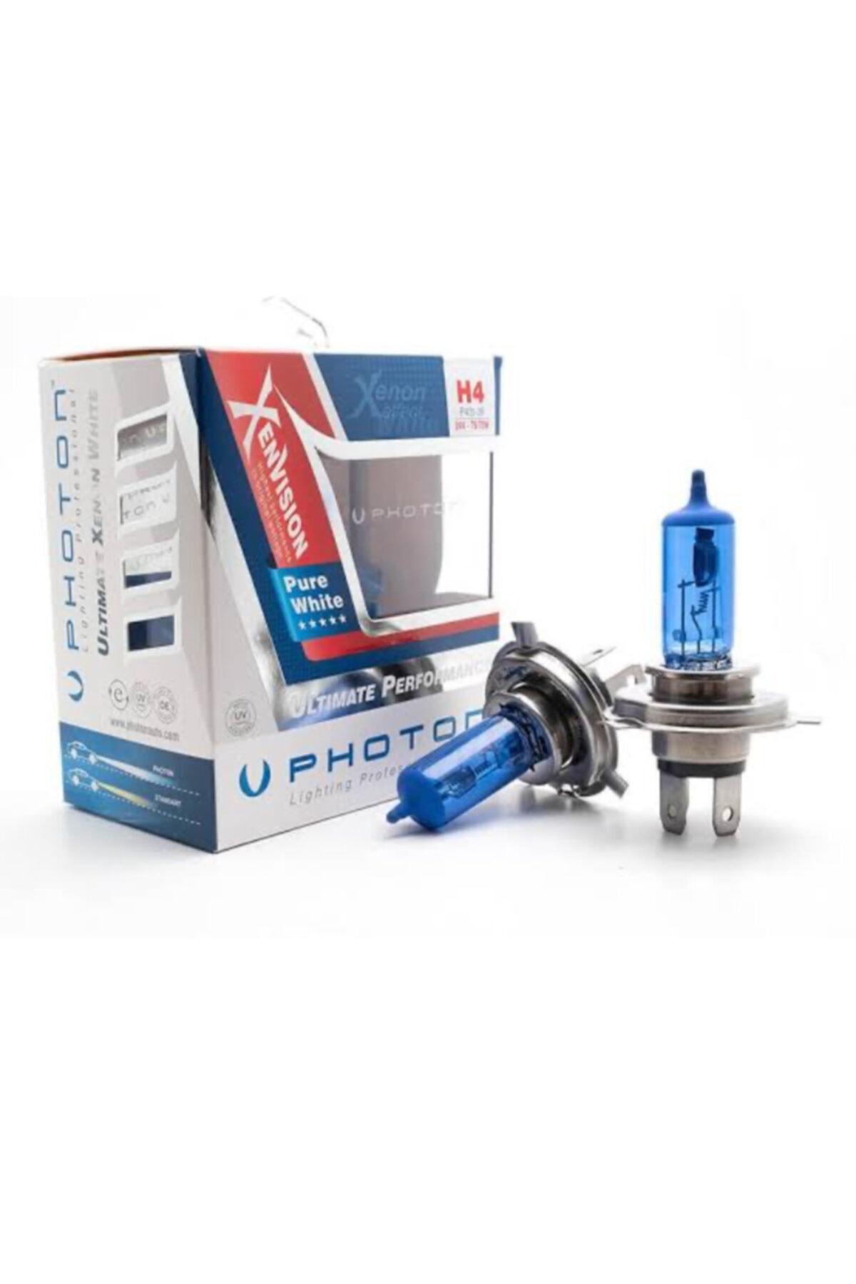 ttmotomarket H4 Photon Far Ampul 2 Adet 12v 60w Beyaz