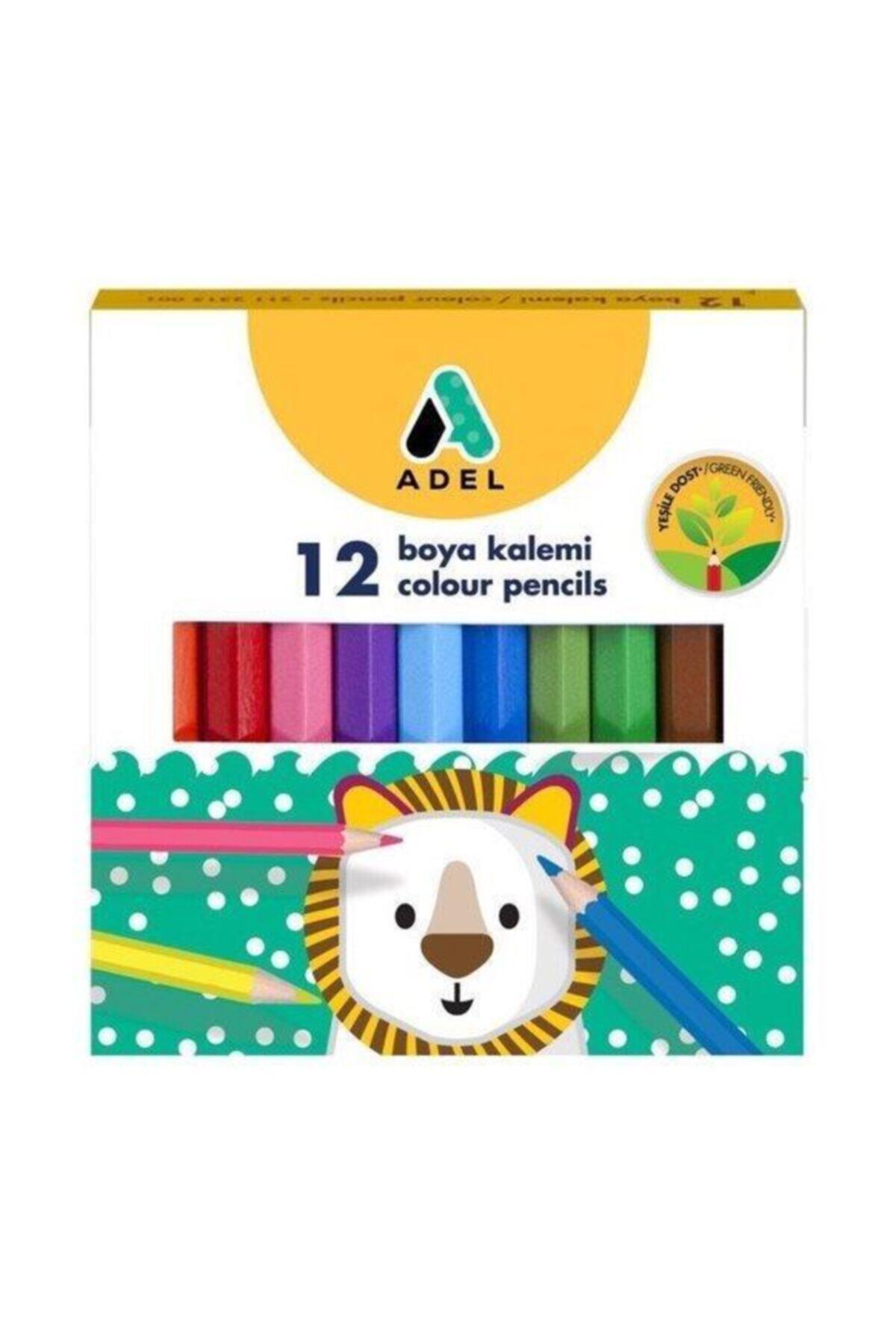 Adel Kuru Boya Karton Kutu Yarım Boy 12 Renk 2112325001