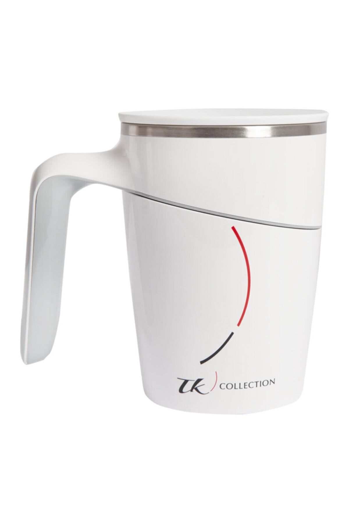 TK Collection Beyaz Vakumlu Devrilmez Mug New Design