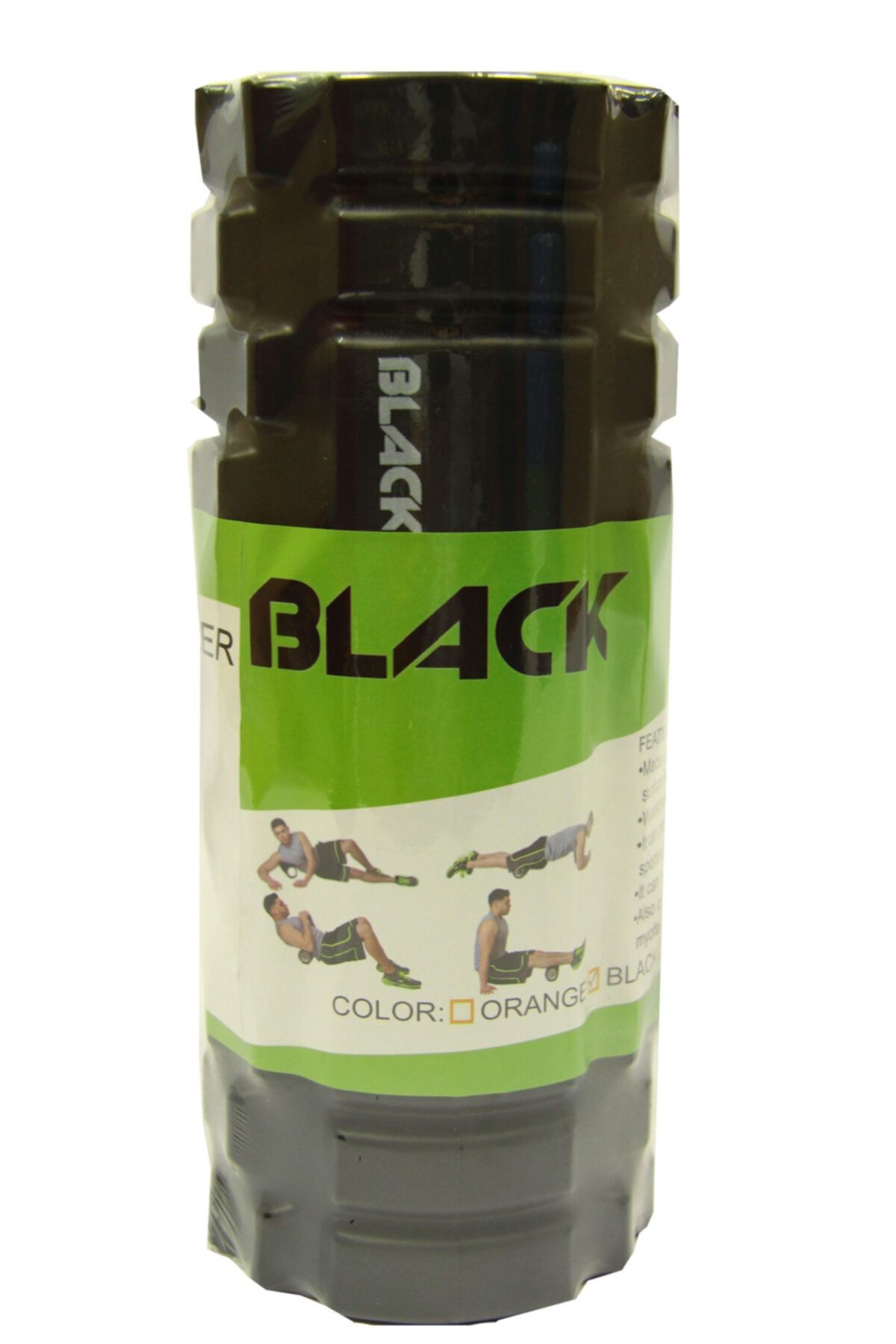 BLACK Kısa Foam Roller Masaj Köpüğü Köpük Rulo Yuvarlama Köpüğü Foam-roller Blk76s