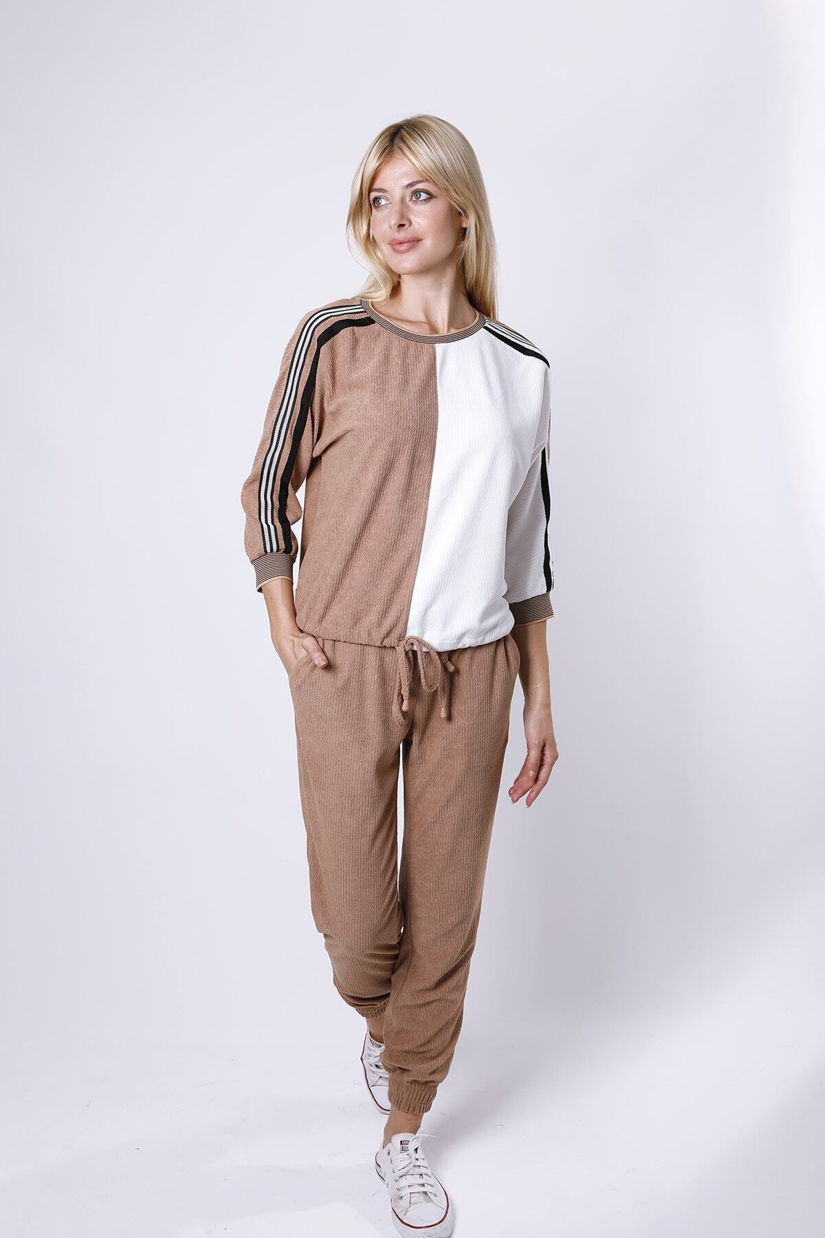 Cliche Kadın Kahverengi Beyaz Spor Takım