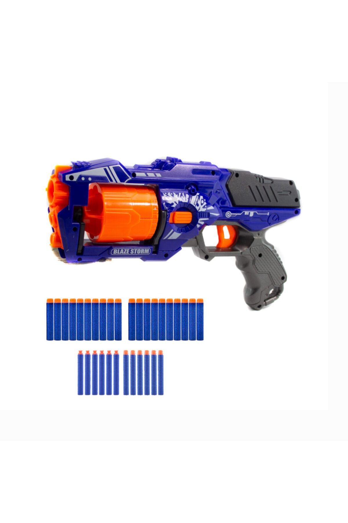 elife Es6464 Blaze Storm Nerf Stil Yumuşak Sünger Mermi Fırlatan Nişancı 2 Oyuncak Silah 32 Mermili
