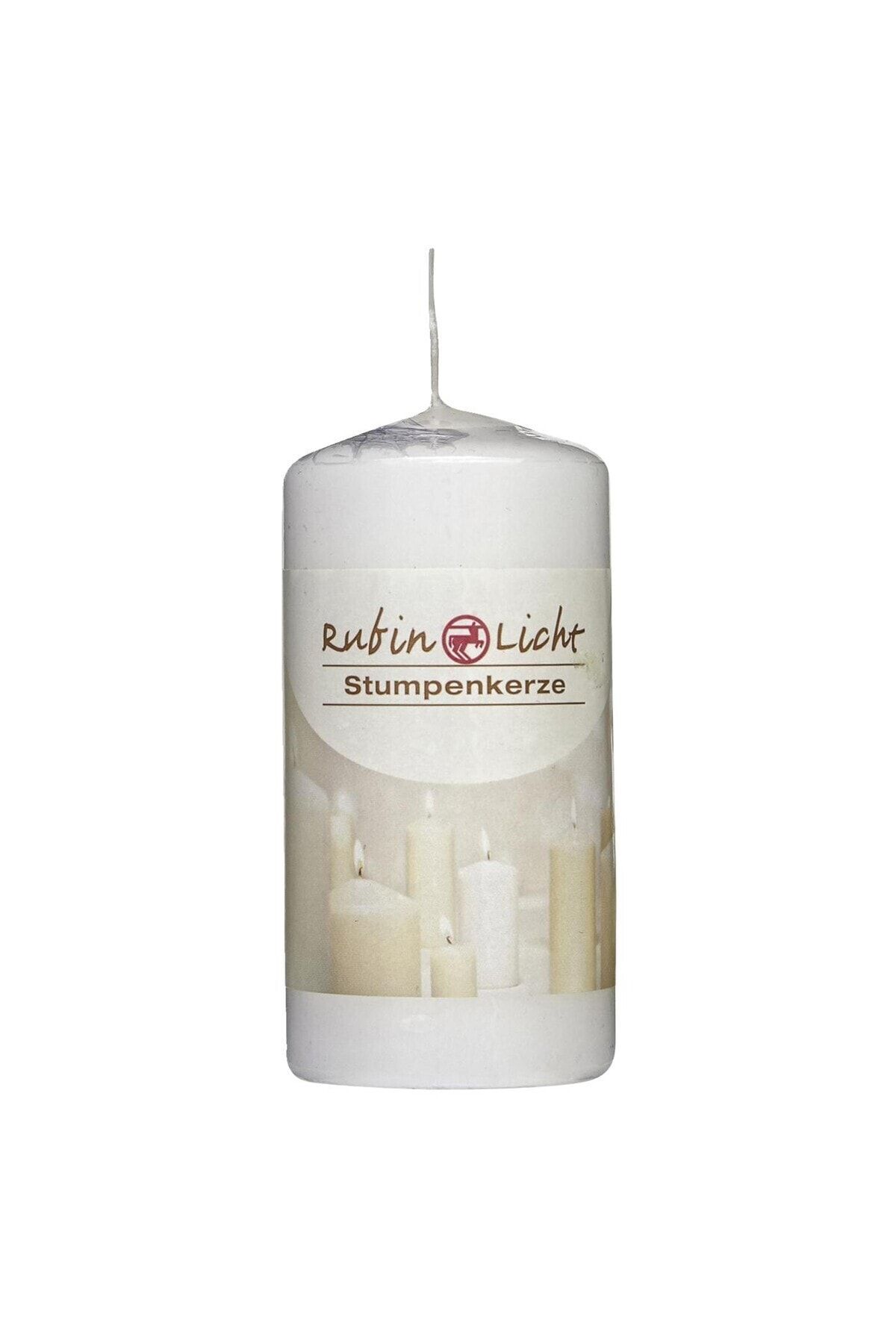 Rubinlicht 100x50mm Beyaz Silindir Mum