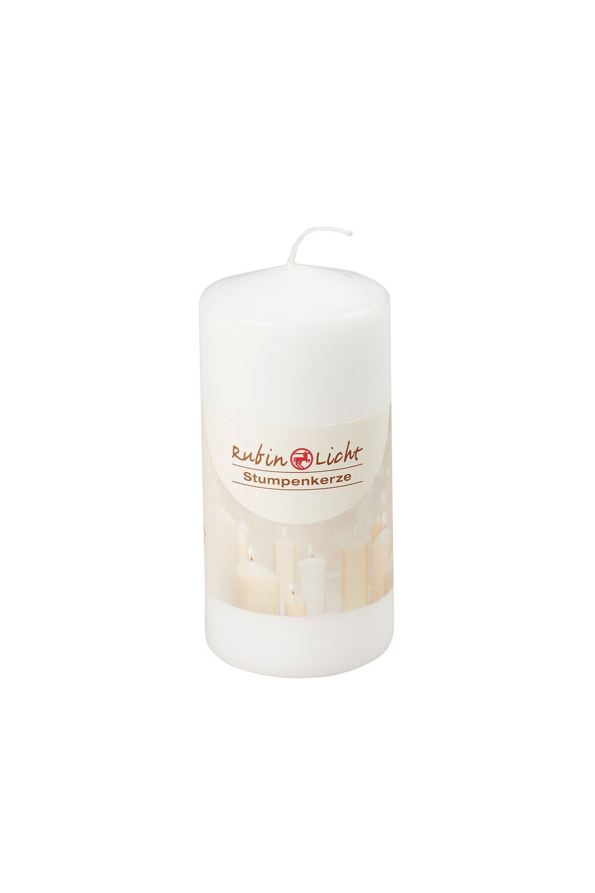 Rubinlicht 120x60mm Beyaz Silindir Mum