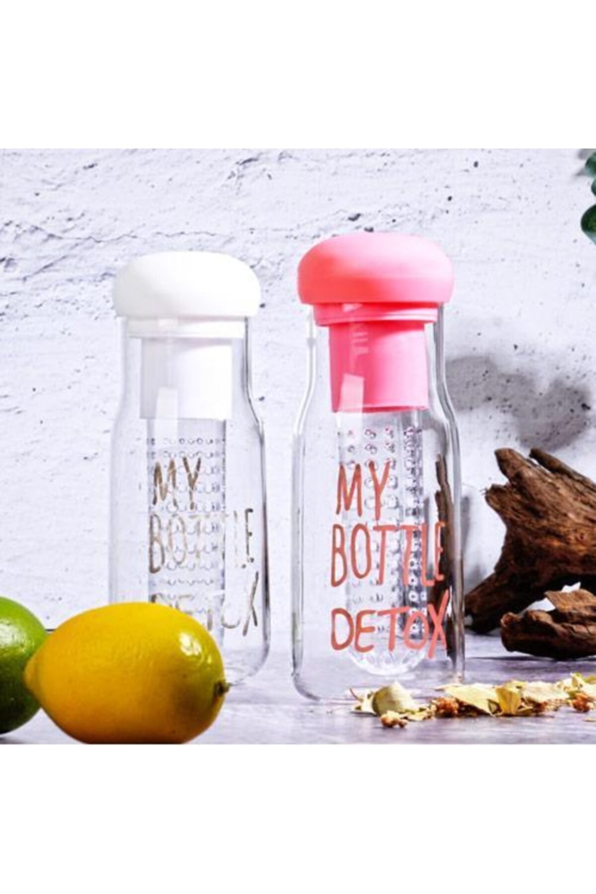 Emr züccaciye Emr Borosiklat Cam Detoks Su Şişesi 750 Ml.beyaz