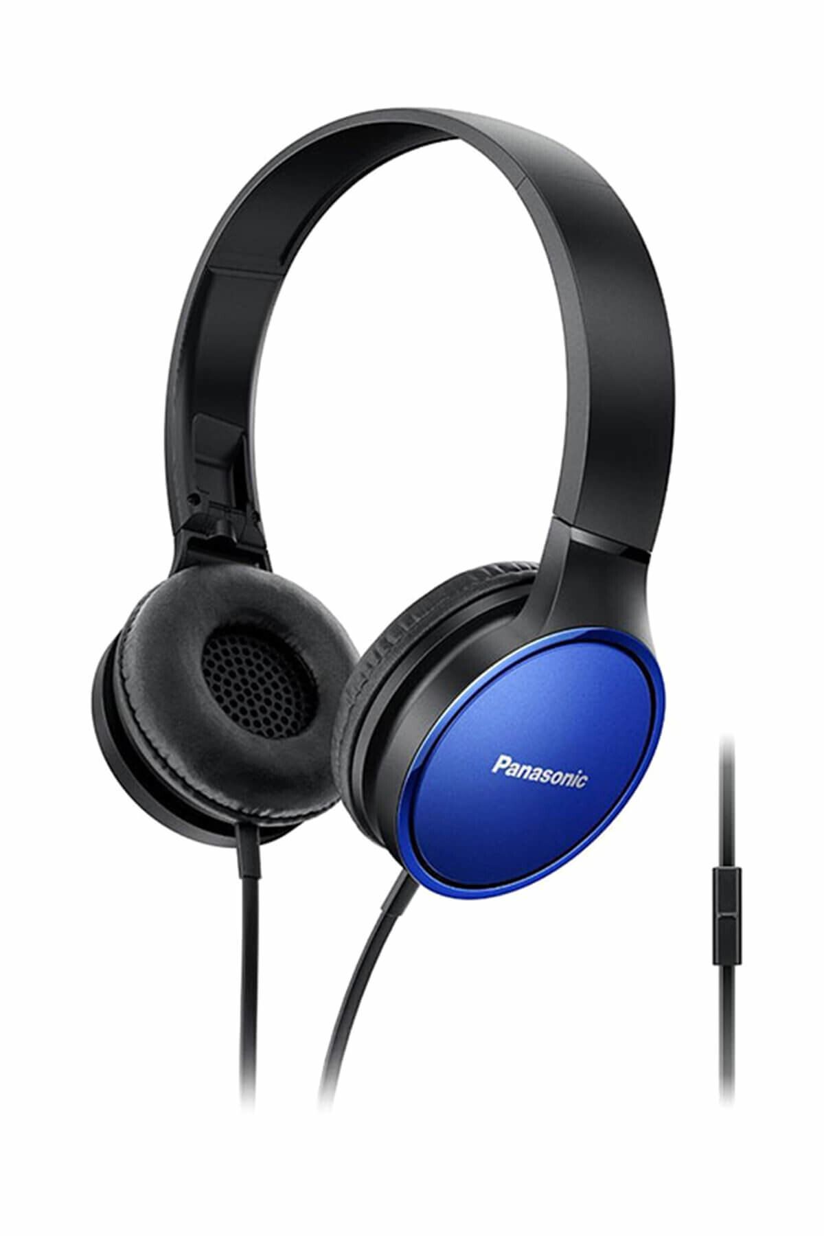 PANASONIC Rp-hf300e-b Mavi Kablolu Kulak Üstü Katlanabilir Stereo Kulaklık Mikrofonlu Rp-hf300me-b
