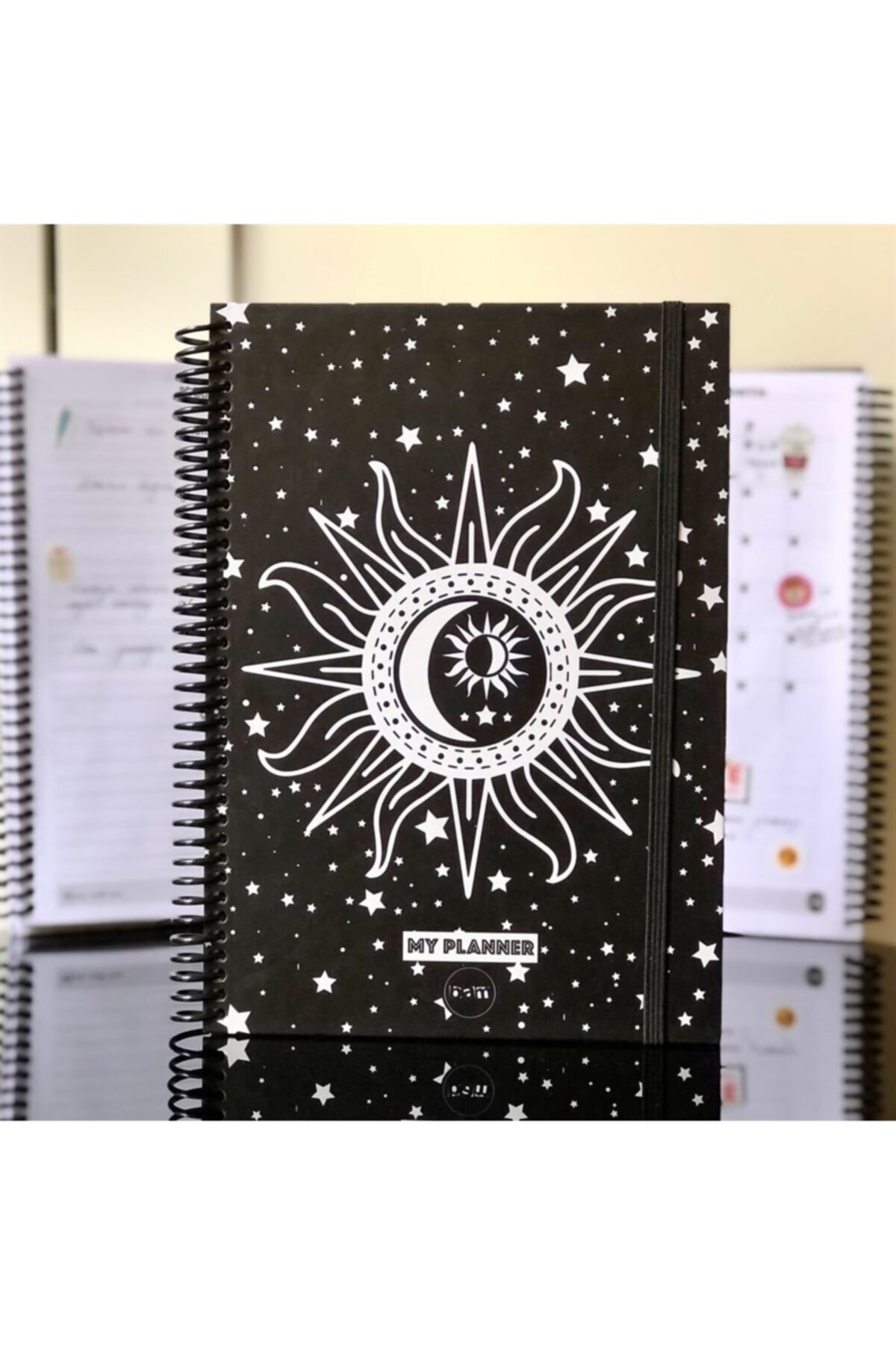 Techno phone Tarot Tasarımlı Sert Kapaklı Lastikli Sprelli Tarihsiz Akademik Haftalık Planlayıcı Ajanda