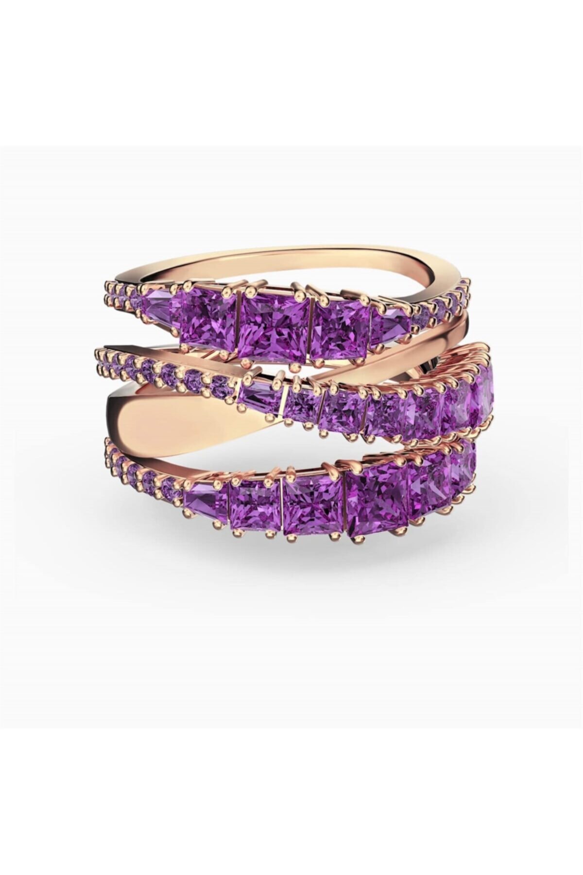 Swarovski Swa Twist Wrap Yüzük Mor 55 5564872