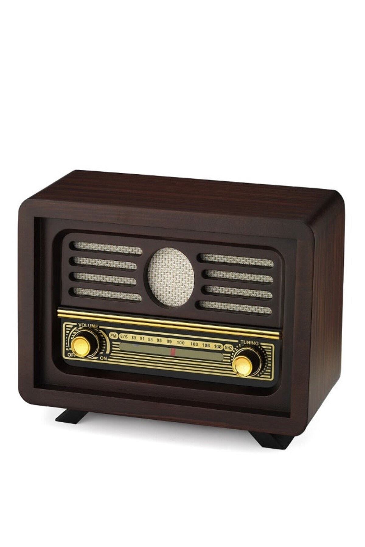 RoseRoi Nostaljik Ahşap Radyo Beyoğlu Model Retro Manuel Hediyelik Dekoratif Radyo