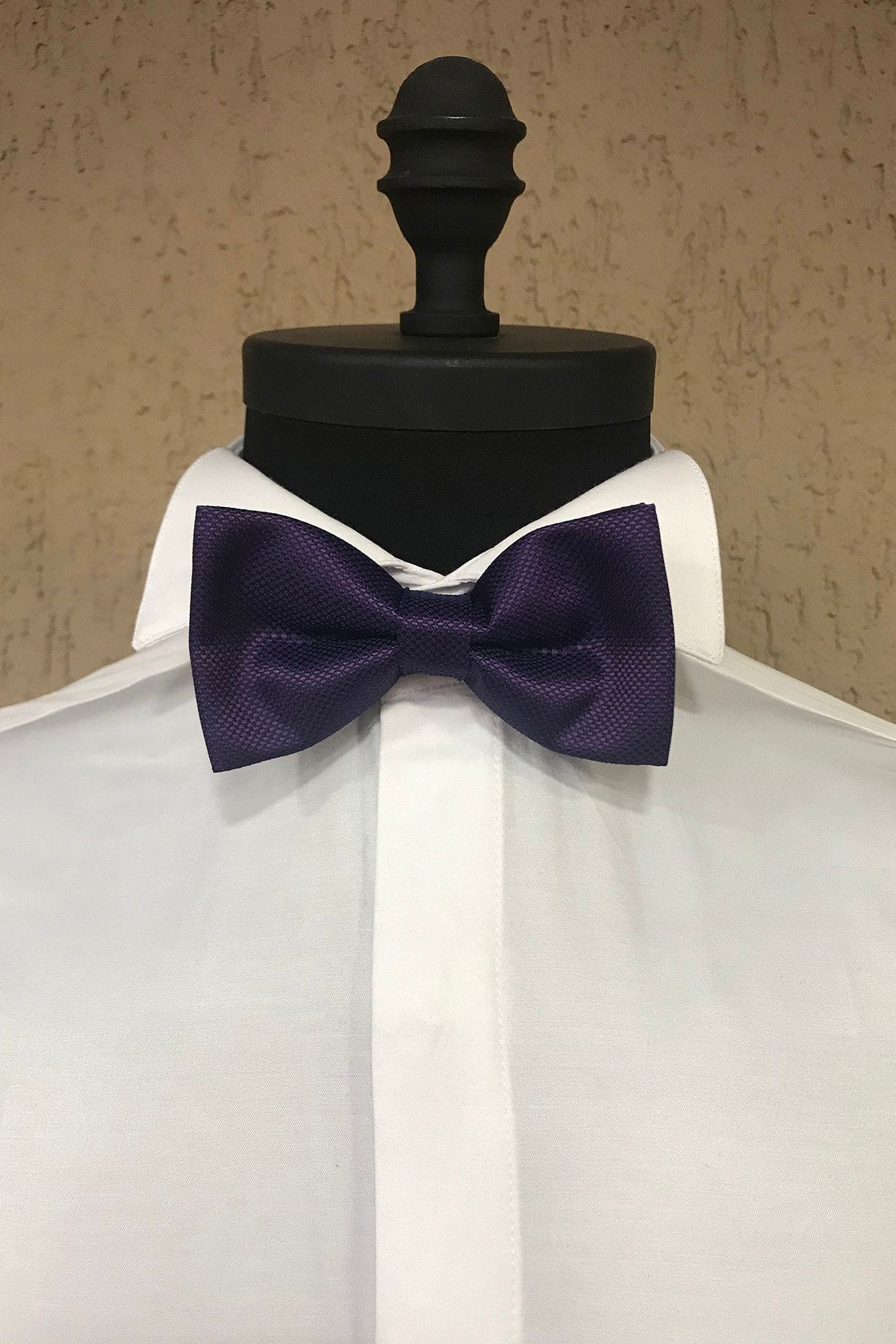 Quesste Accessory Erkek Mor Armürlü Papyon Kutulu