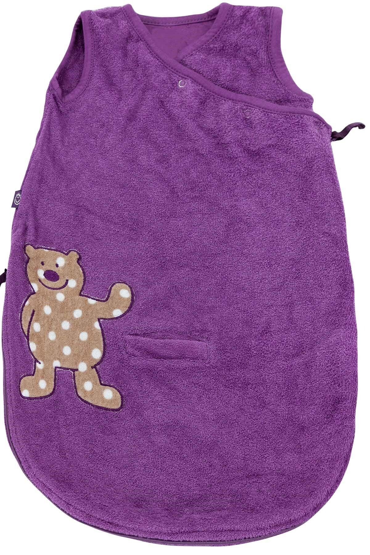 Uygun Bebe Piko Kolsuz Bebek Uyku Tulumu 0-6 Ay 1.0 Tog Mor Ayıcık