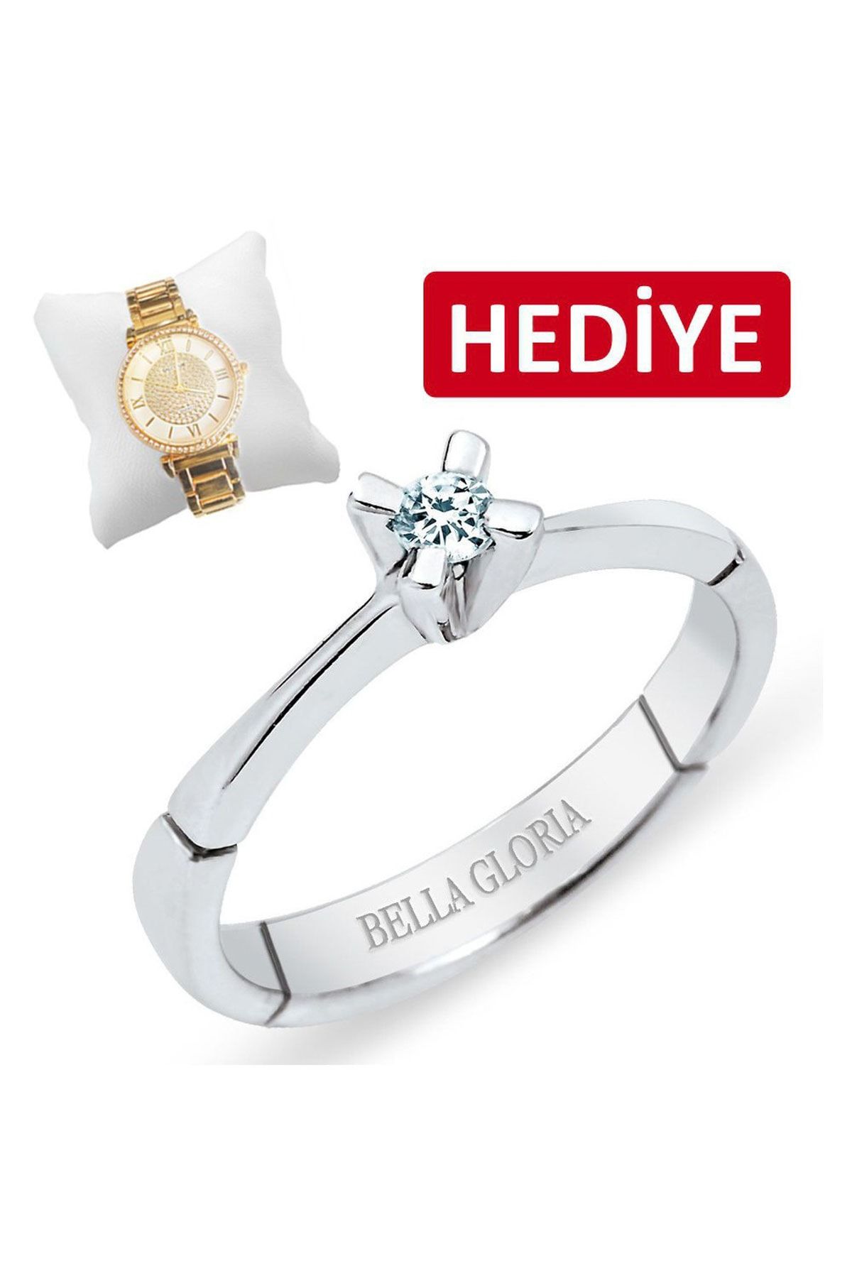 Bella Gloria 0,06ct Tektaş Pırlanta Yüzük