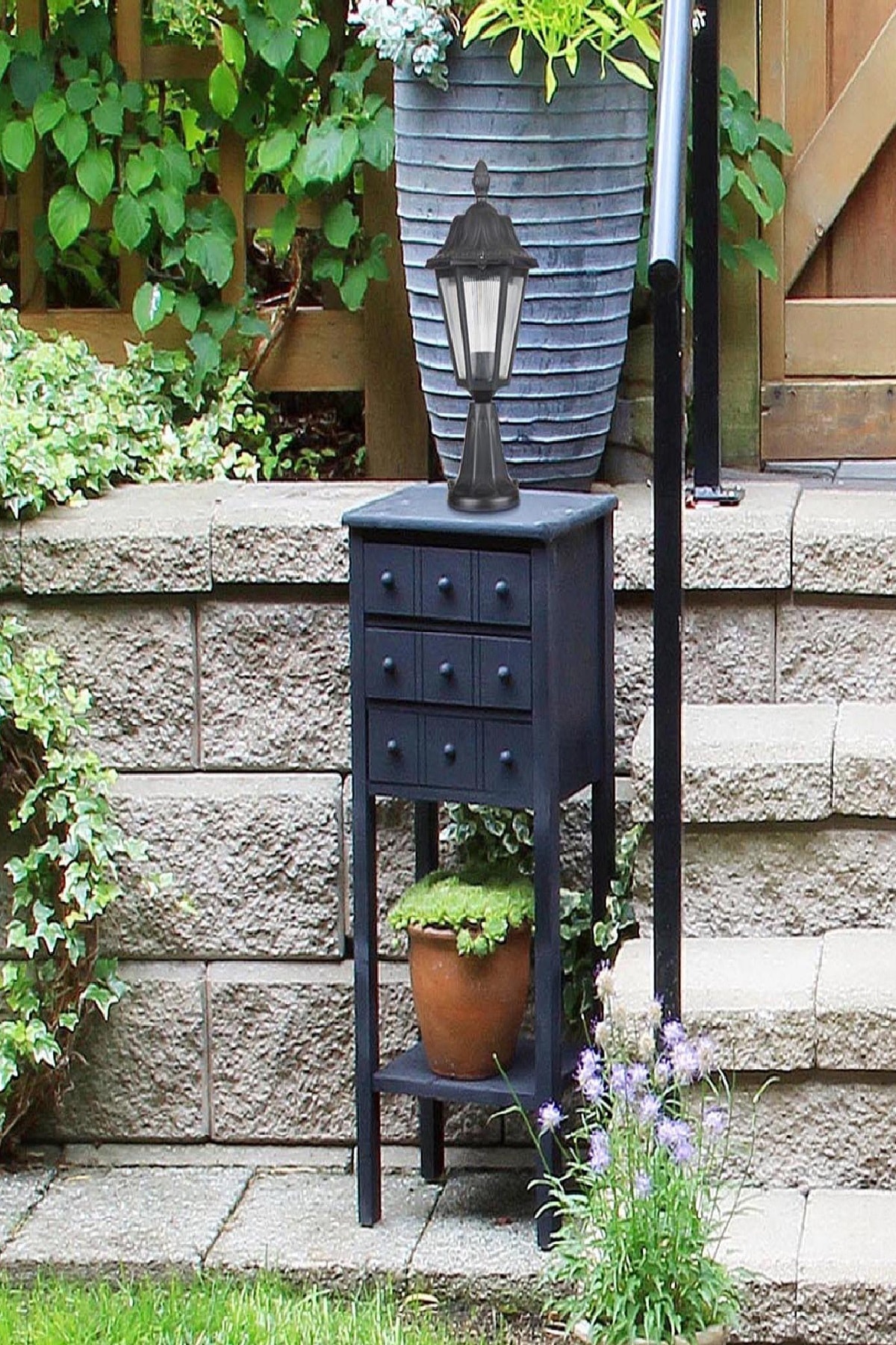 Modelight Dış Mekan Küçük Altıgen Fener Kare Sehpalı Baba Üstü