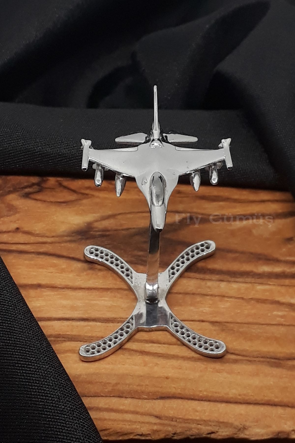 Fly Gümüş Tasarım F16 Masaüstü Gümüş Maket