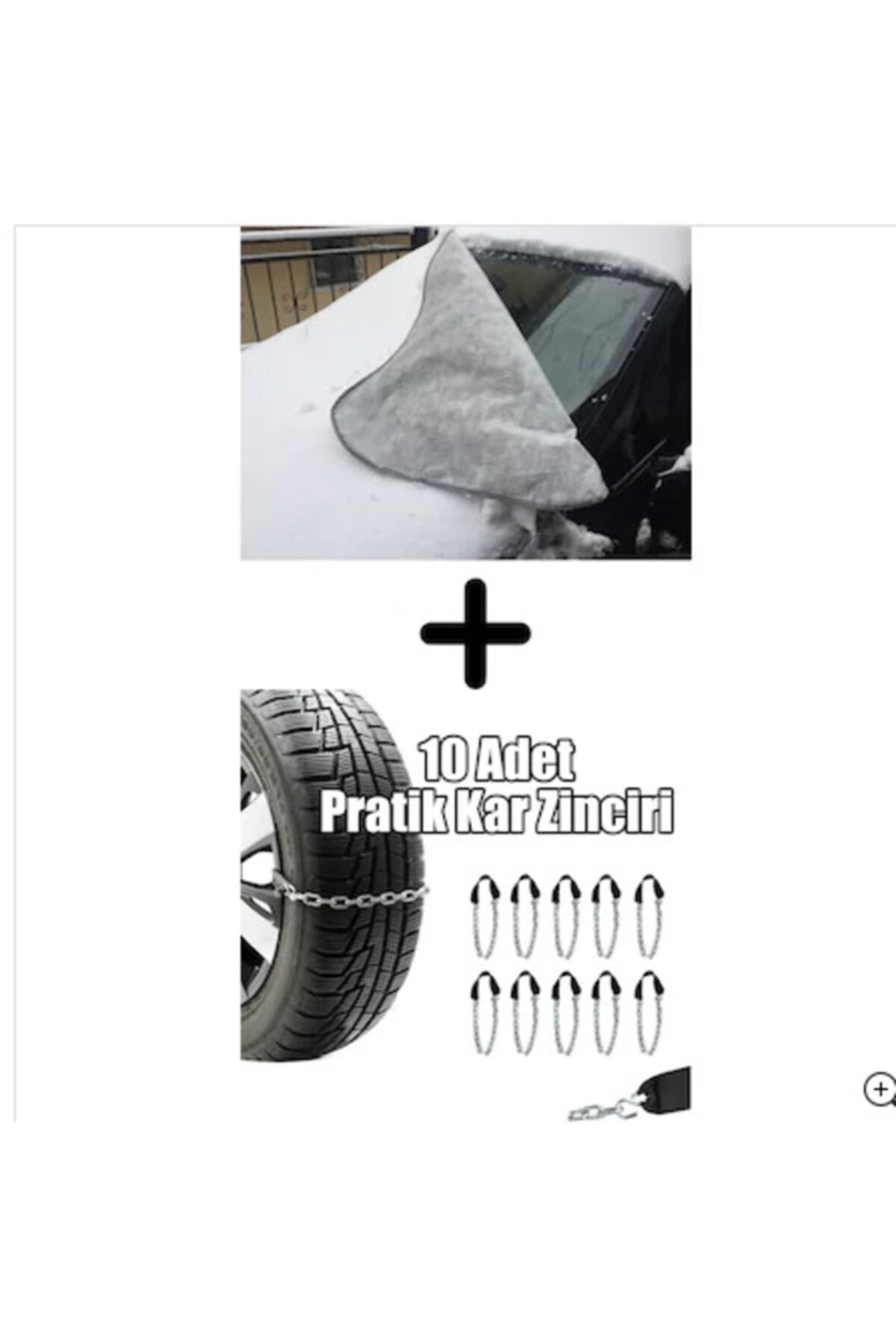ESEN OTO Kar Cam Buz Brandası + Pratik Kar Zinciri Zincirmatik 2 Li Set