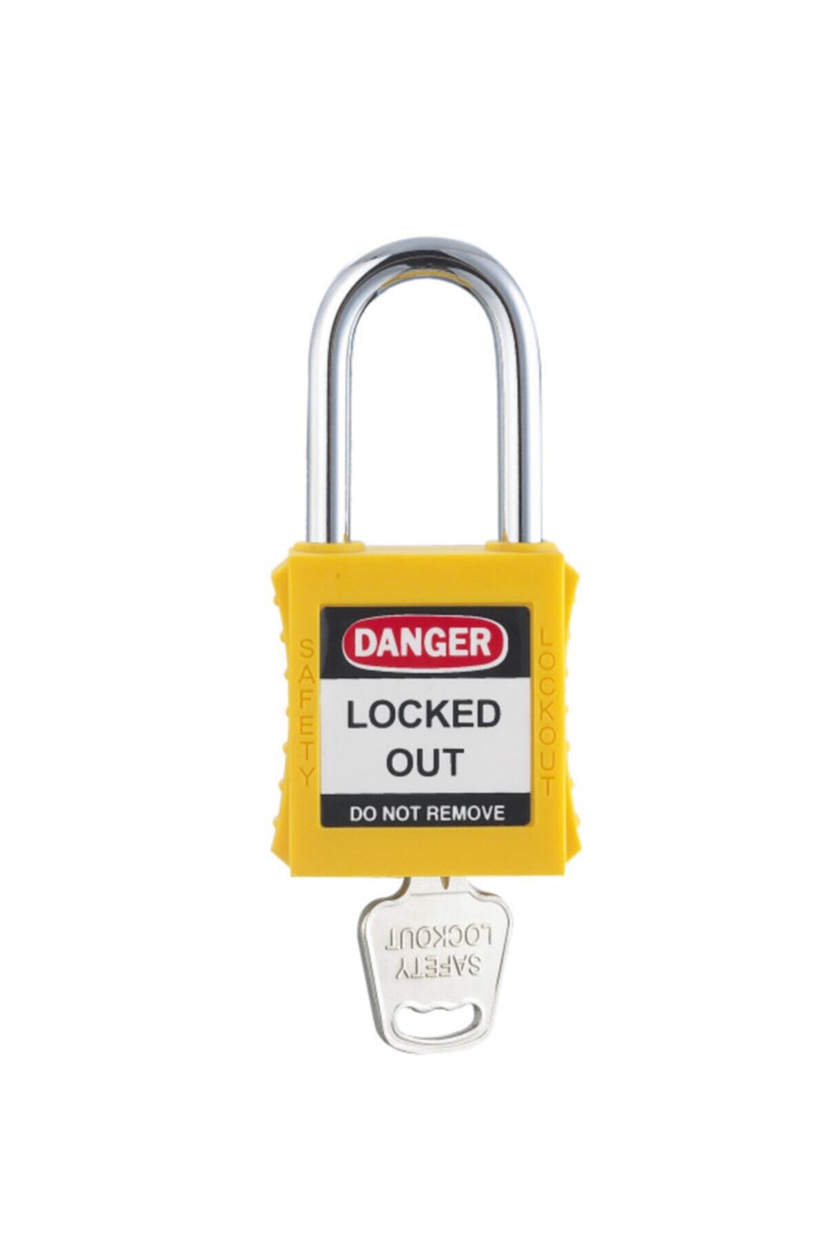 Locksan 38mm Çelik Çene Emniyet Asma Kilit - Kısa (sarı)