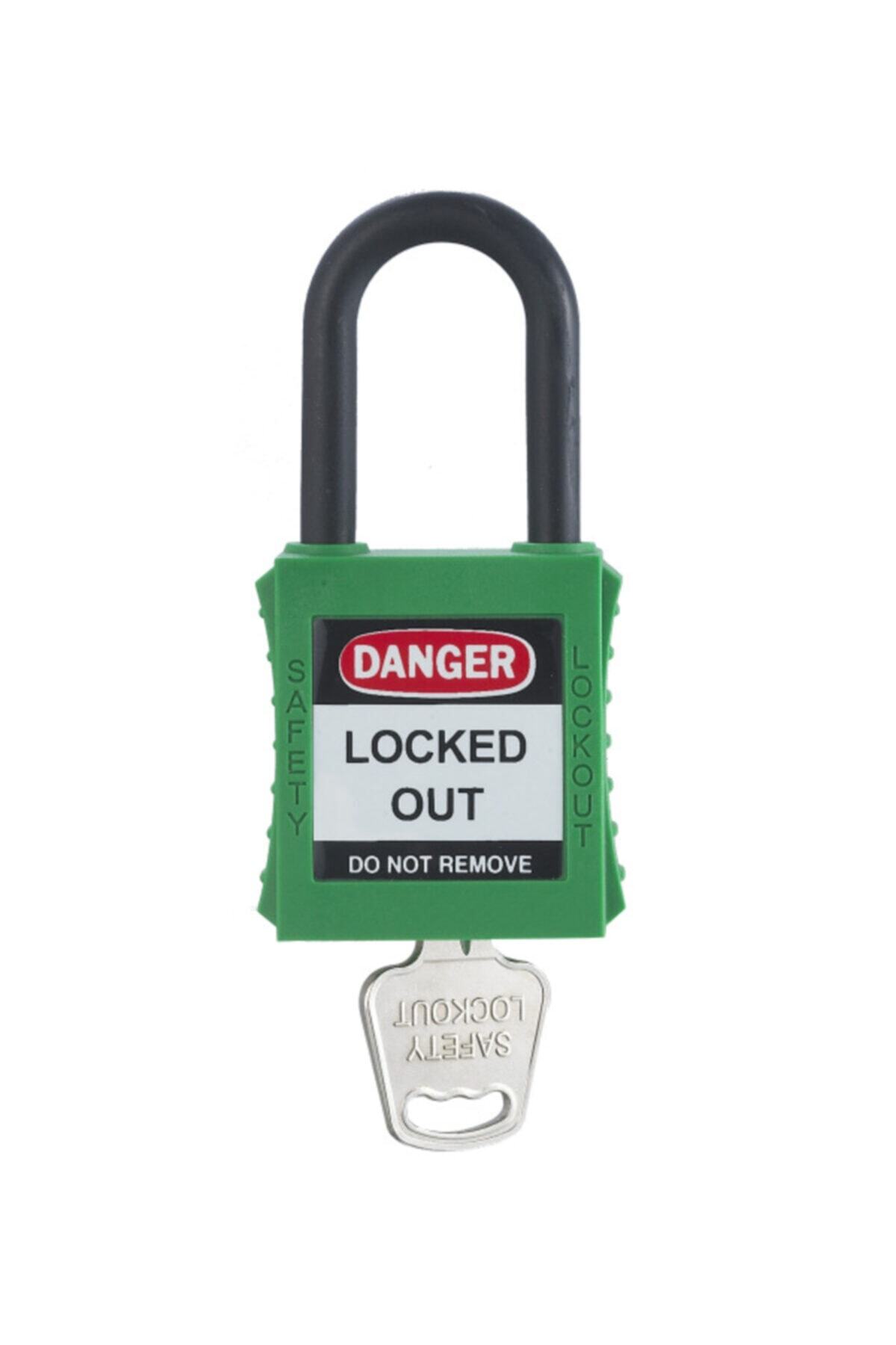 Locksan 38mm Plastik Çene Emniyet Asma Kilit - Kısa (yeşil)