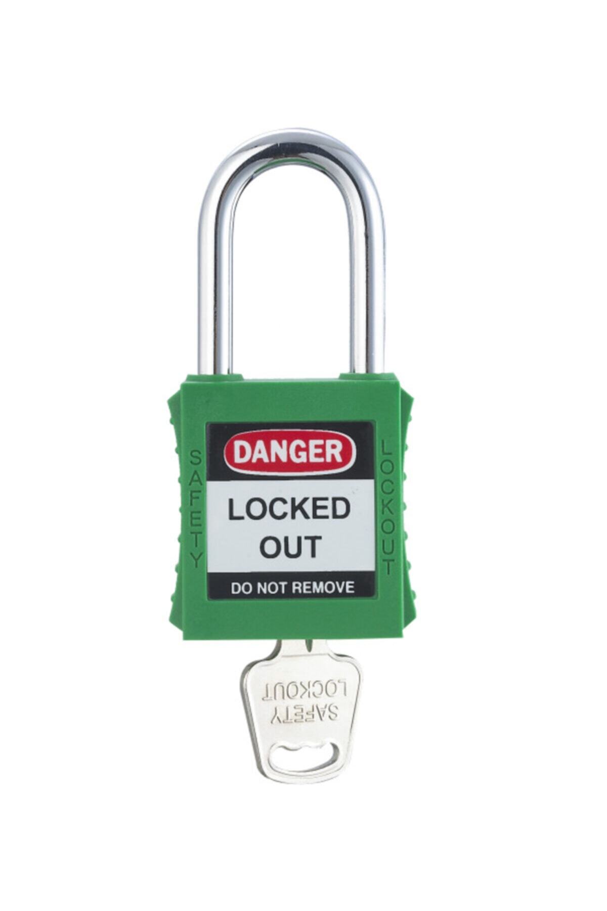 Locksan 38mm Çelik Çene Emniyet Asma Kilit - Kısa (yeşil)