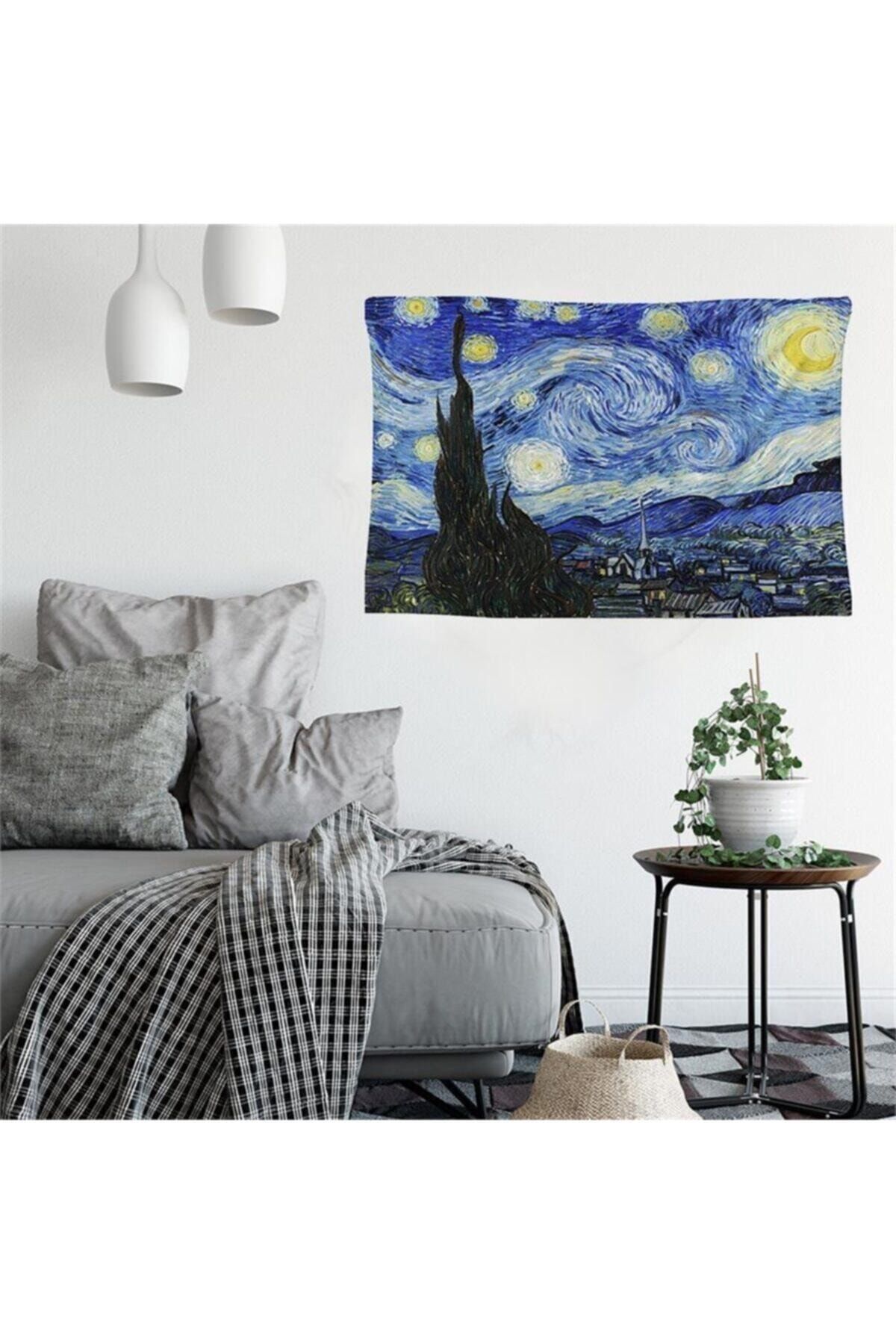 Köstebek Van Gogh - The Starry Night Duvar Halısı