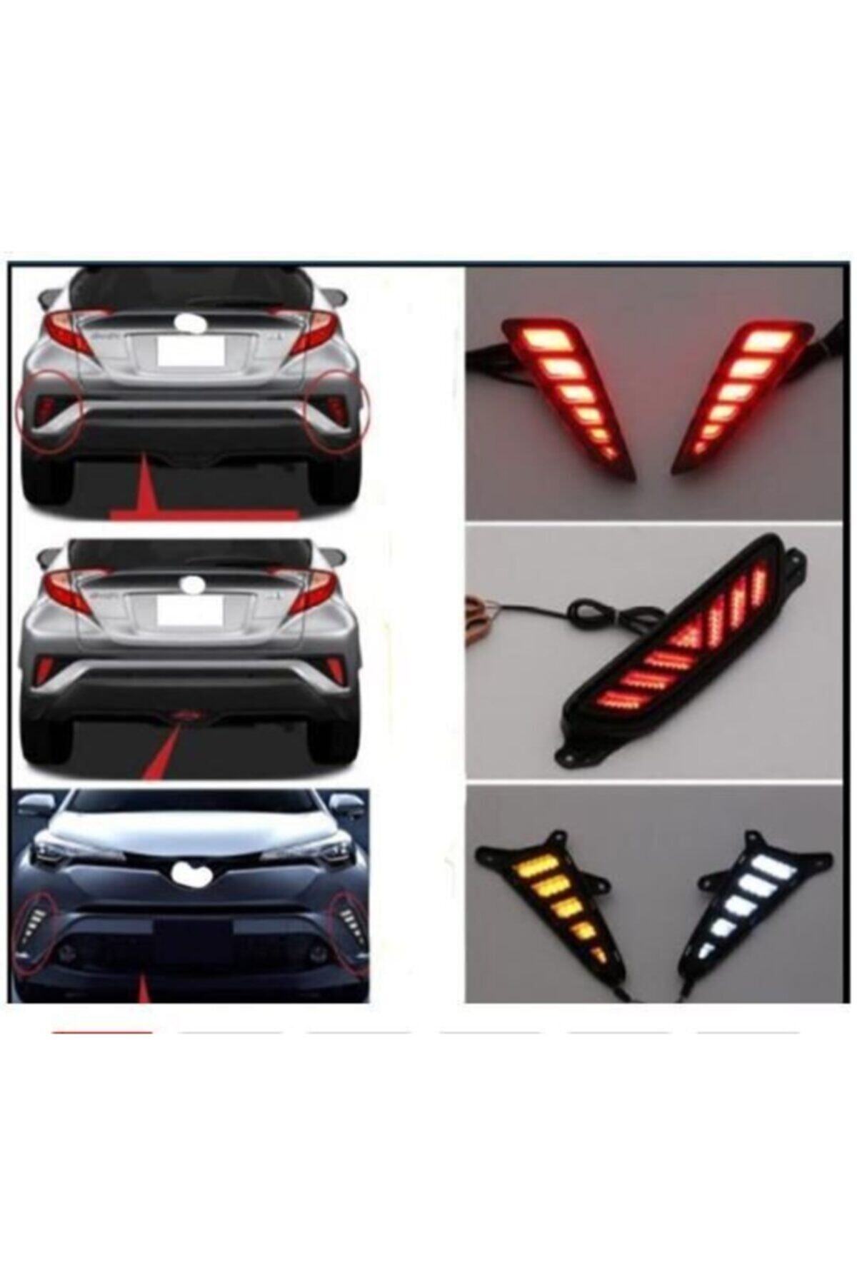 autogp Toyota Chr Ön Ve Arka Led Paket Seti Gündüz Sis Drl 5 Parça