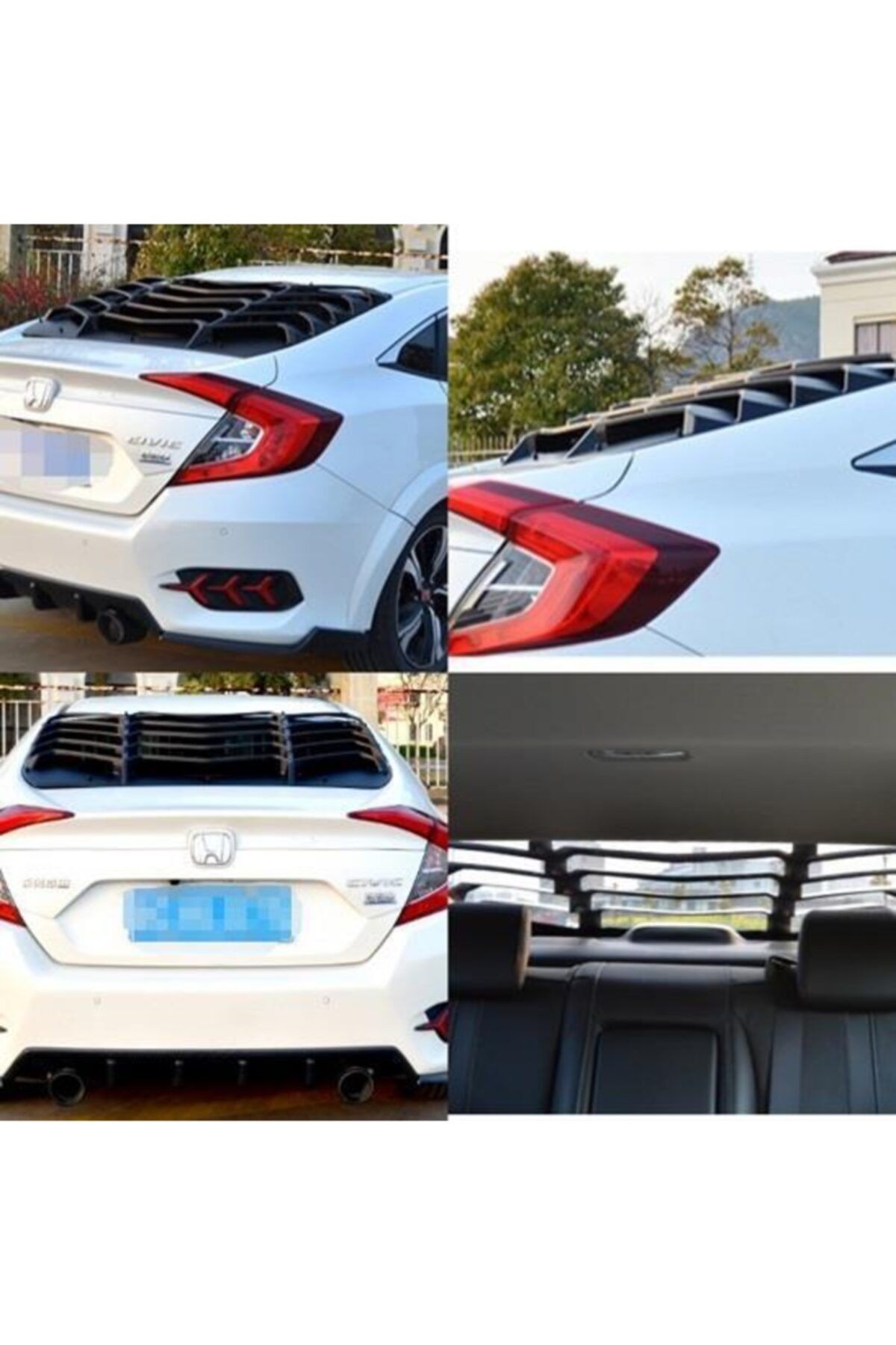 OLED GARAJ Honda Civic Fc5 Arka Cam Izgarası Kaplaması Lamborghini Dizayn