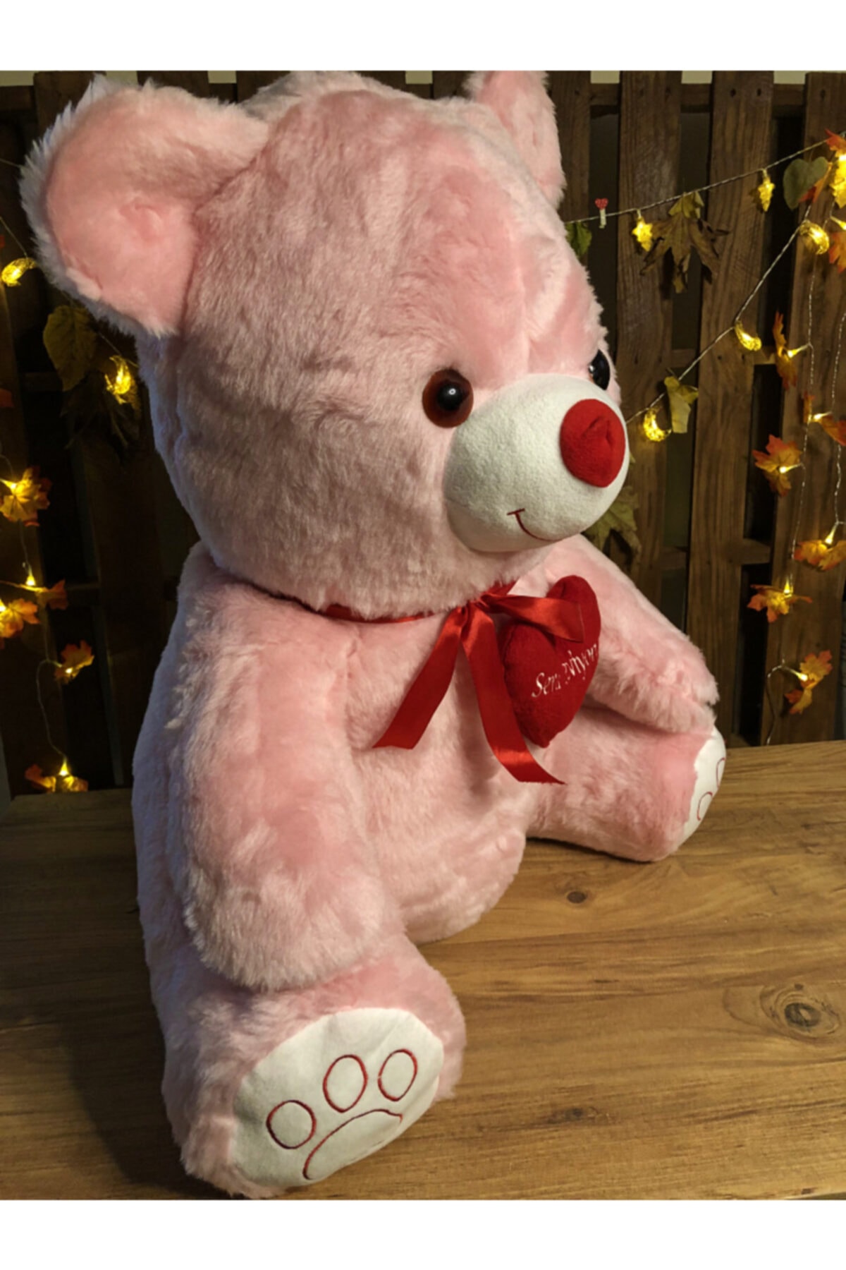 Techno phone Sevimli Pembe Peluş Ayıcık 80 cm